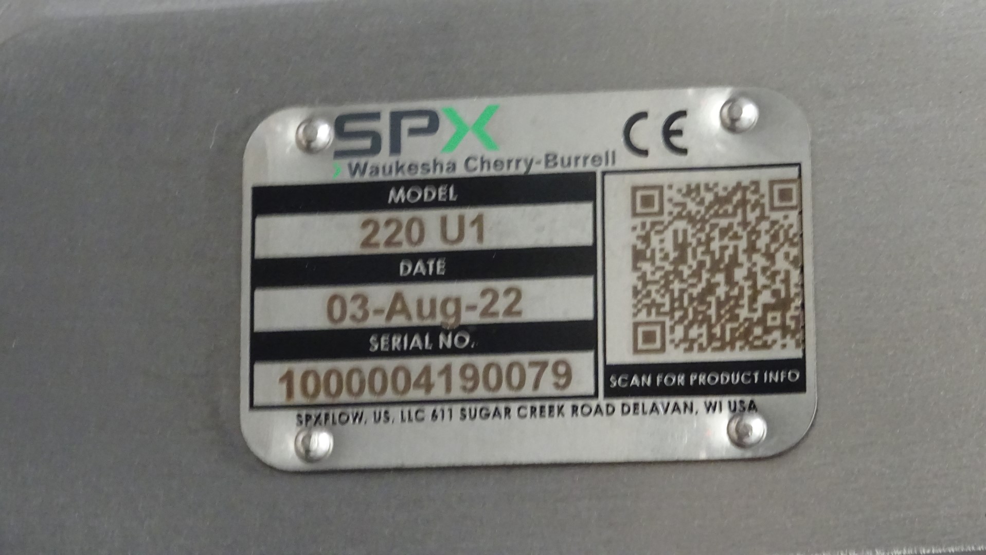 Used Rotary positive displacement pump / Lobe pump - SPX Waukesha Cherry-Burrell 220 U1