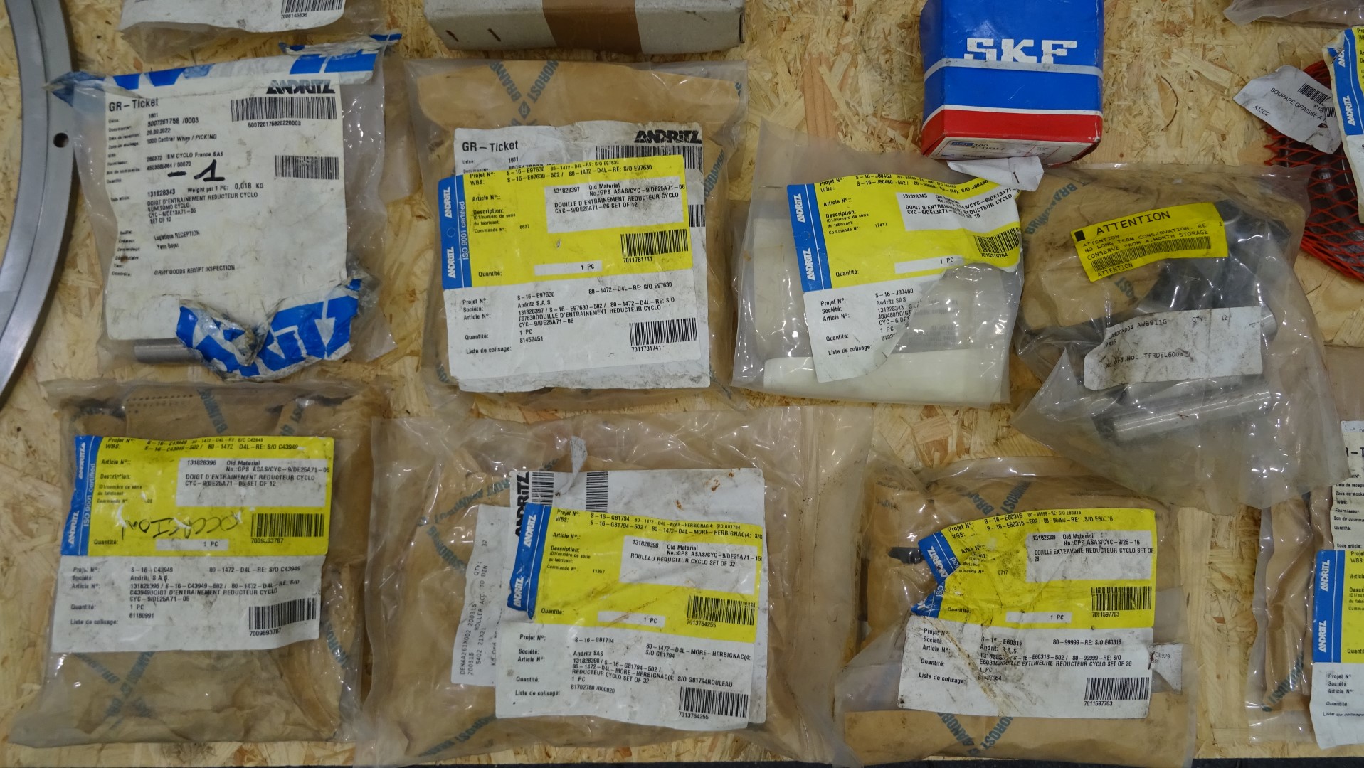 Used Big lot of Andritz Decanter Centrifuge spare parts