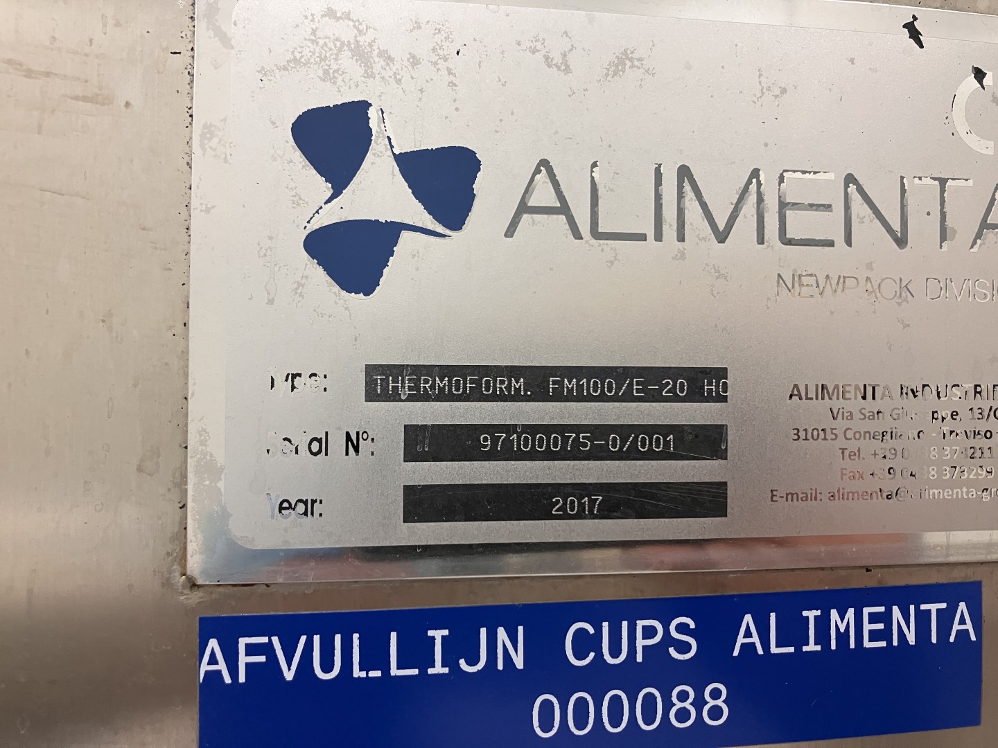 Used Form Fill Seal Machine (FFS) for mini-portions - Alimenta Newpack Division Thermoform FM100/E-20 HC