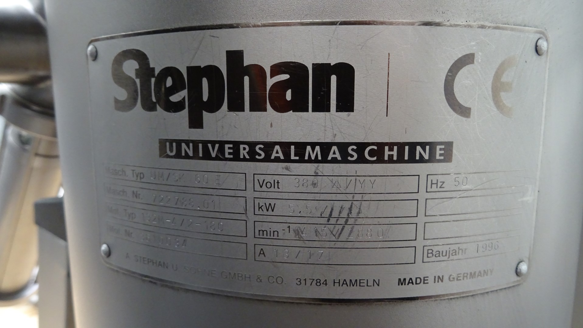 Used Universal Machine Stephan UM/SK 60 E