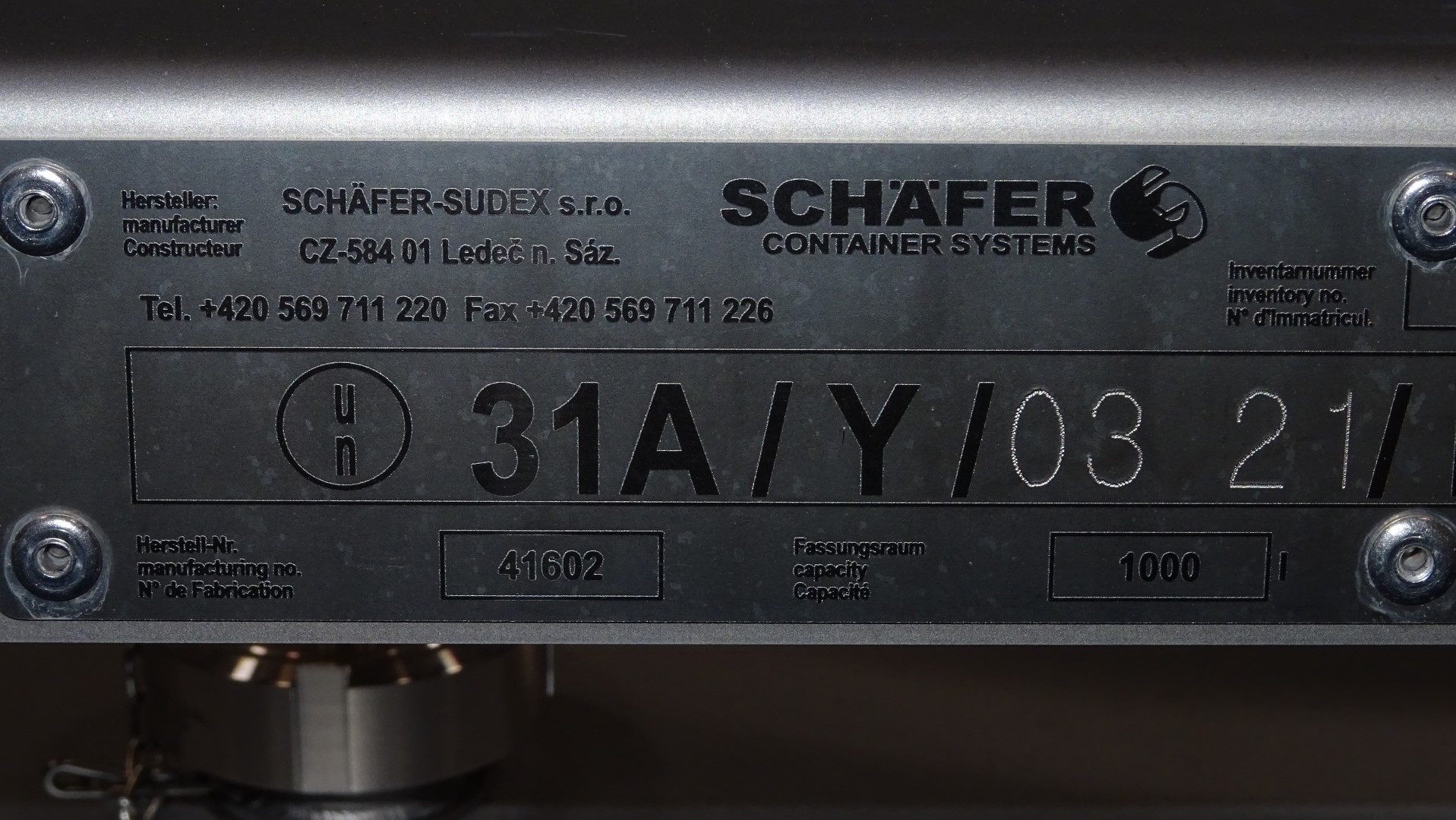 Used 2x Unused IBC Containers of 1.000 liter - Schäfer BTA 1000L