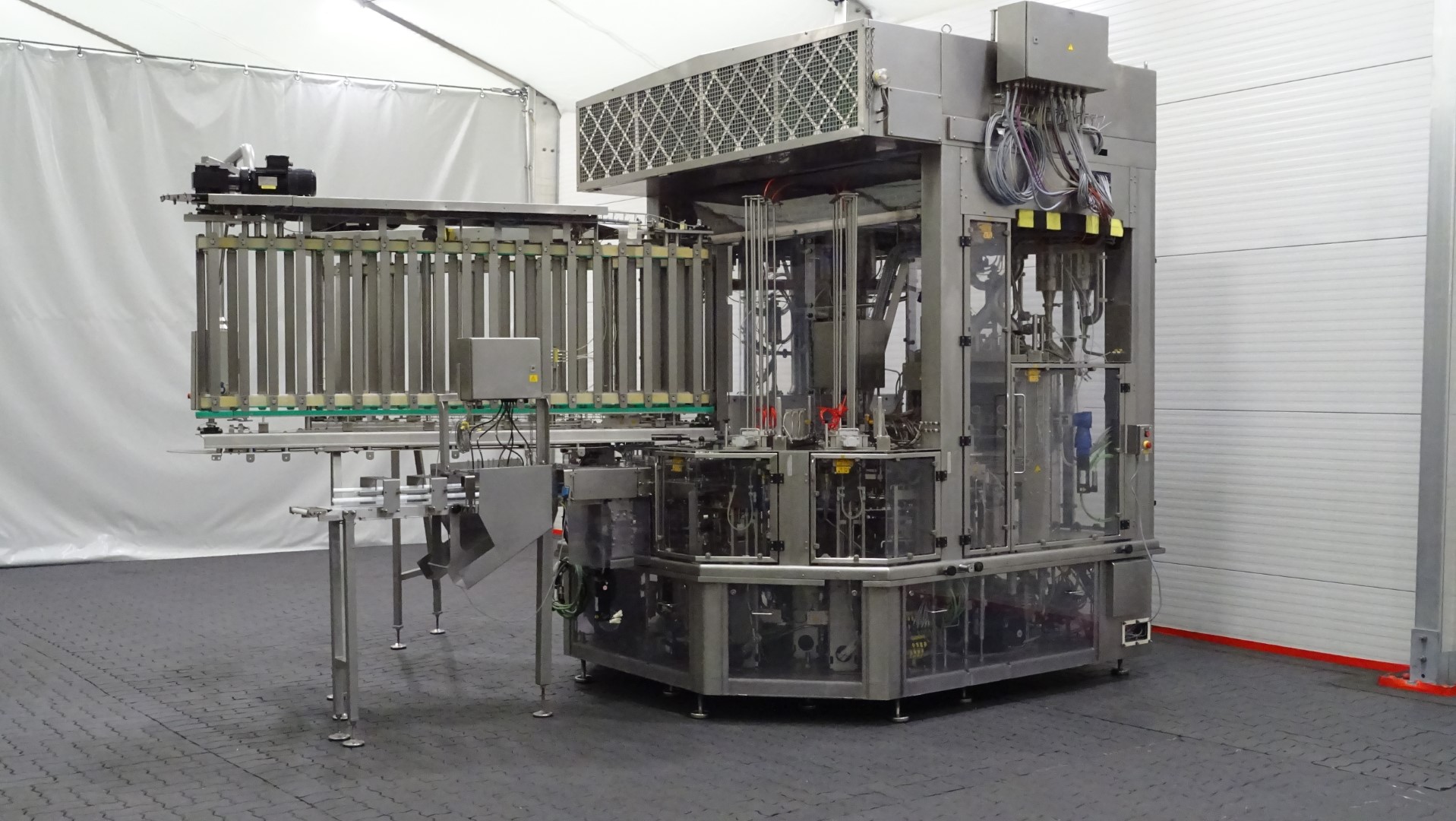 Used Aseptic cup filling, sealing and snap cap machine - Waldner Dosomat 16.6AS