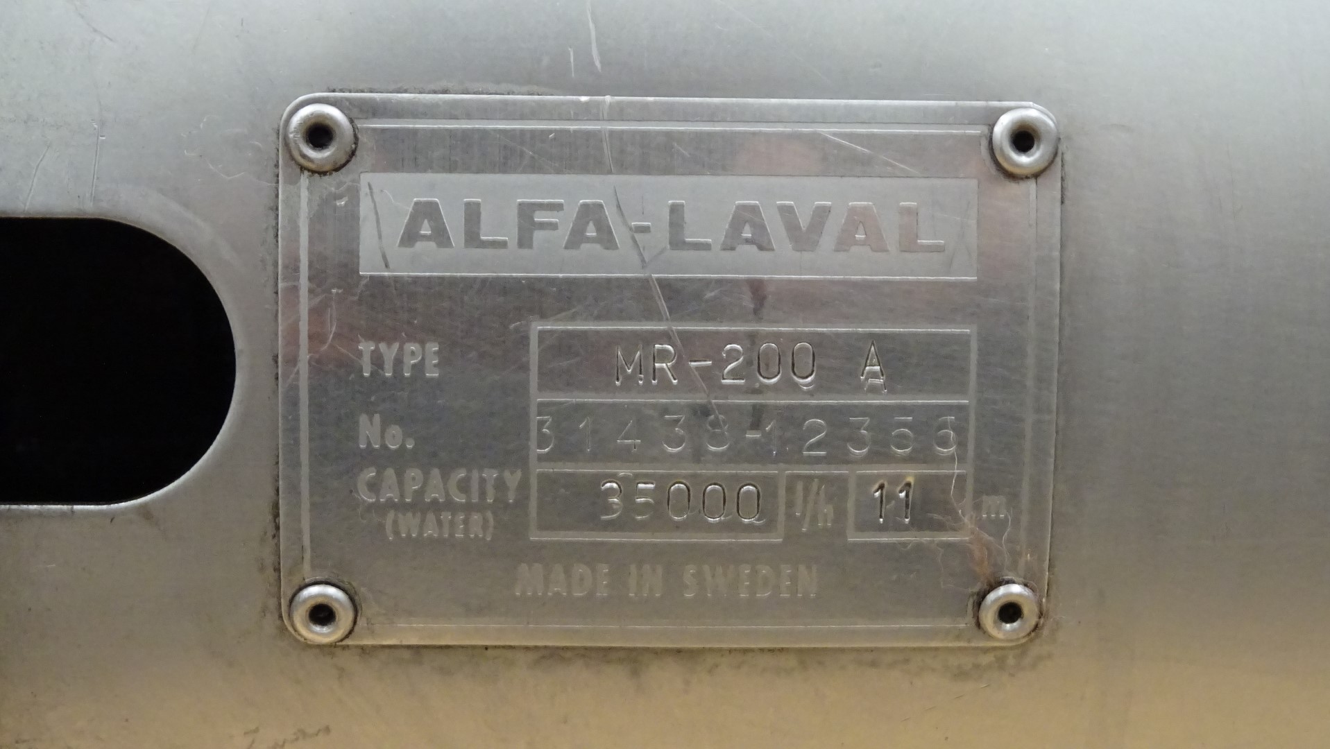 Used Sanitary Self Priming Liquid-ring Pump Alfa Laval MR-200A
