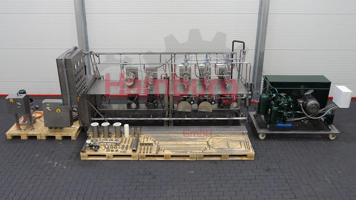 Used Margarine Pilot Plant - Gerstenberg & Agger HP Pump + Perfector 3x57 + Pin rotor + Inverter and Cooling Unit R22