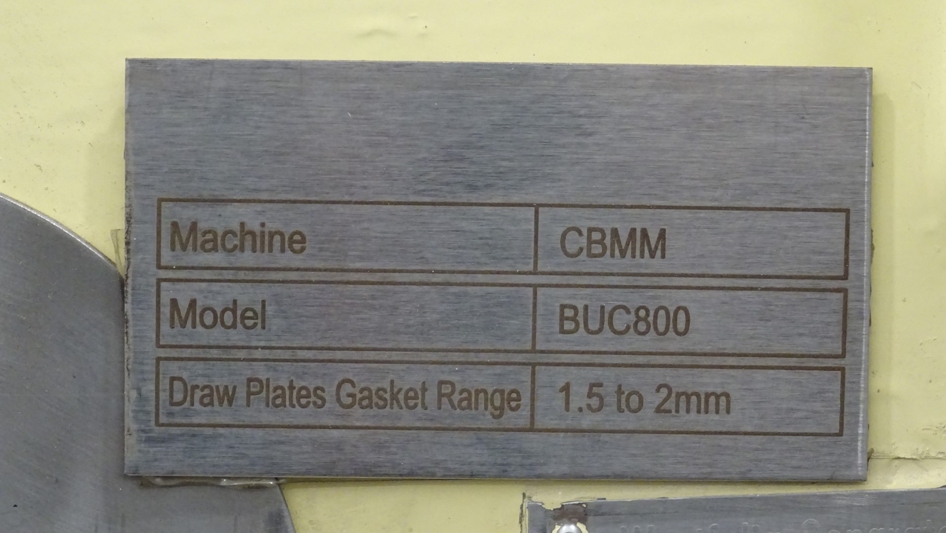 Used Continuous Butter Making Machine (CBM) Westfalia Separator AG BuC 800