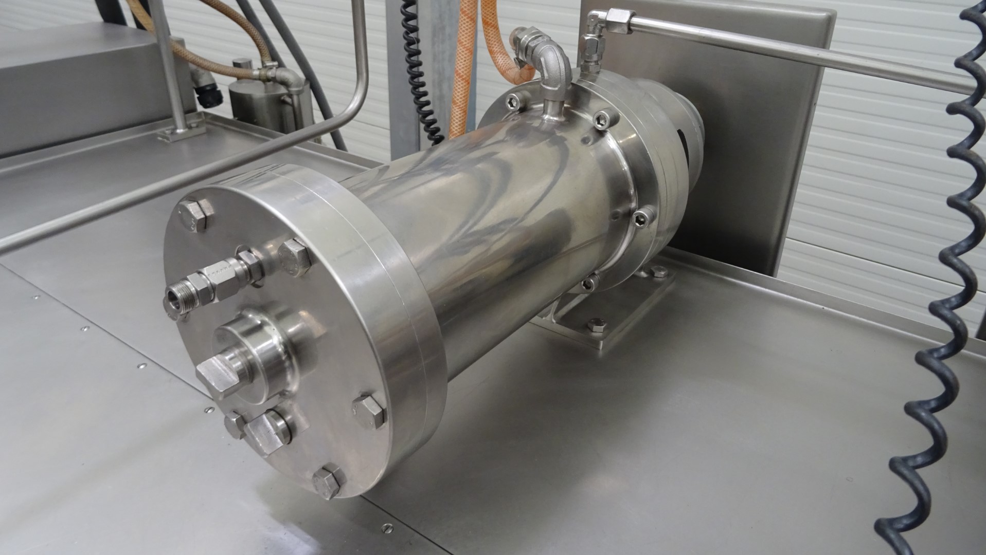 Used Margarine Pilot Plant - Gerstenberg & Agger HP Pump + Perfector 3x57 + Pin rotor + Inverter and Cooling Unit R22