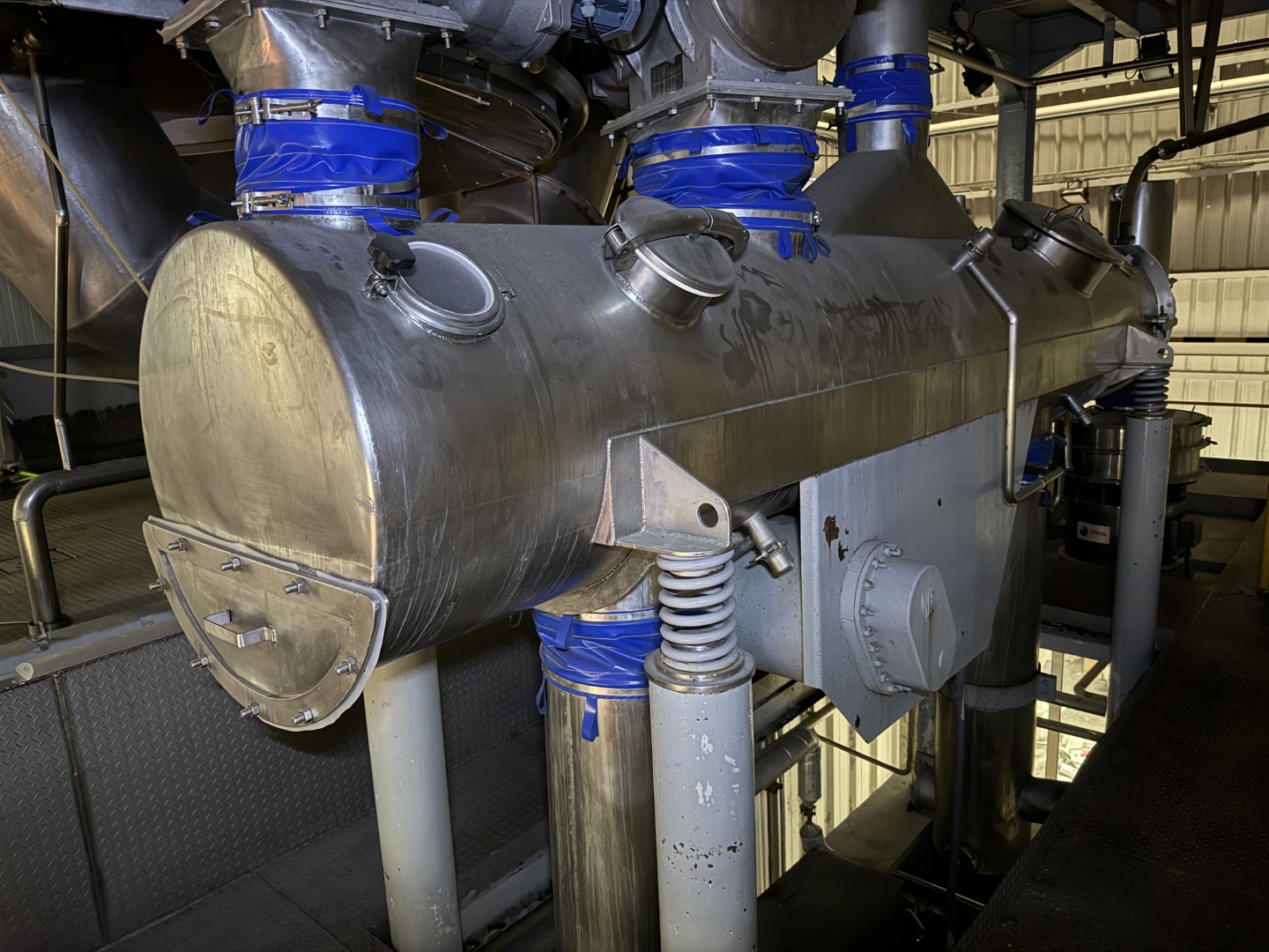 Used Complete GEA Niro Atomizer powder plant with 4-Effect TVR Evaporator, Spray Dryer, Fluidbed Dryer, Cyrstallisation tanks and filling station