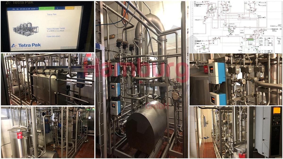 Used Micro Filtration Unit (MF) Tetra Pak Tetra Allcross MB 1x M74 / 1x M19 + Cream Pasteurizer C6-SR