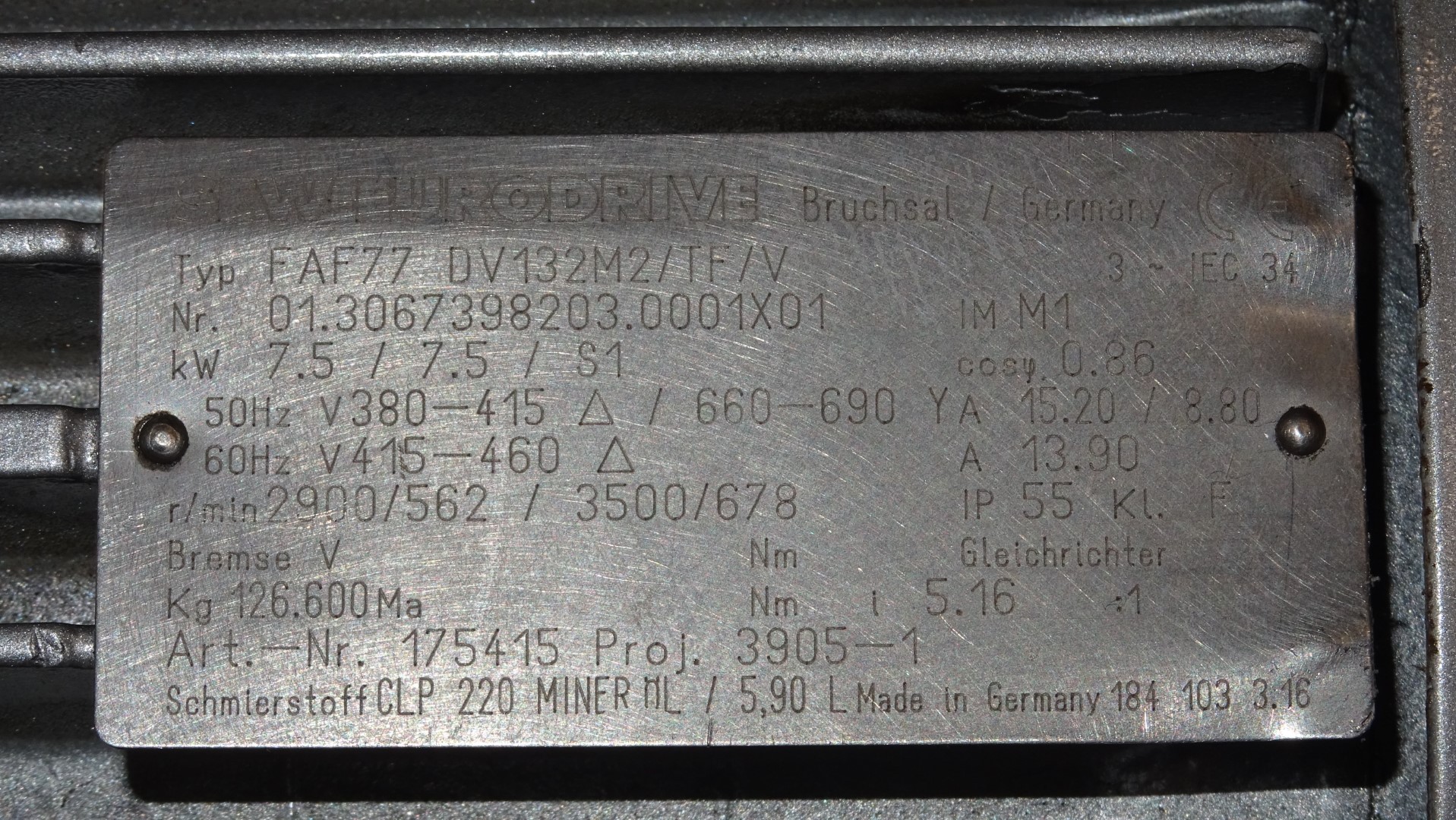 Used Scraped Surface Heat Exchanger (SSHE) - Schröder Kombinator KL180-250/1400-2000-WE