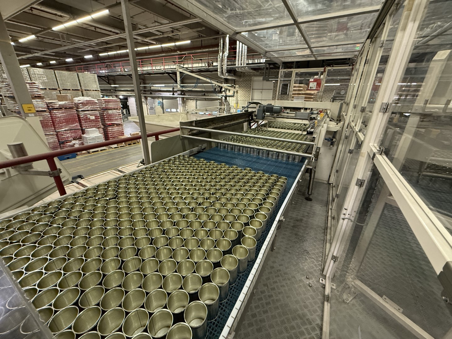 Used Complete can filling and closing line for liquids (nutrition) in 250 gram aluminium cans