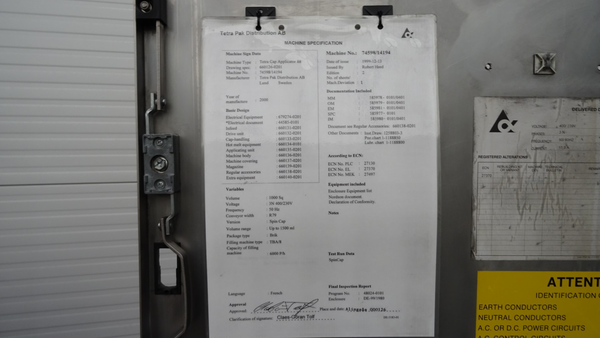 Used Cap Applicator - Tetra Pak Tetra Cap Applicator 88 / TCAP-88