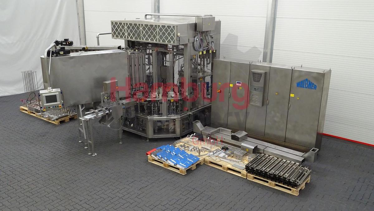 Used Aseptic cup filling, sealing and snap cap machine - Waldner Dosomat 16.6AS