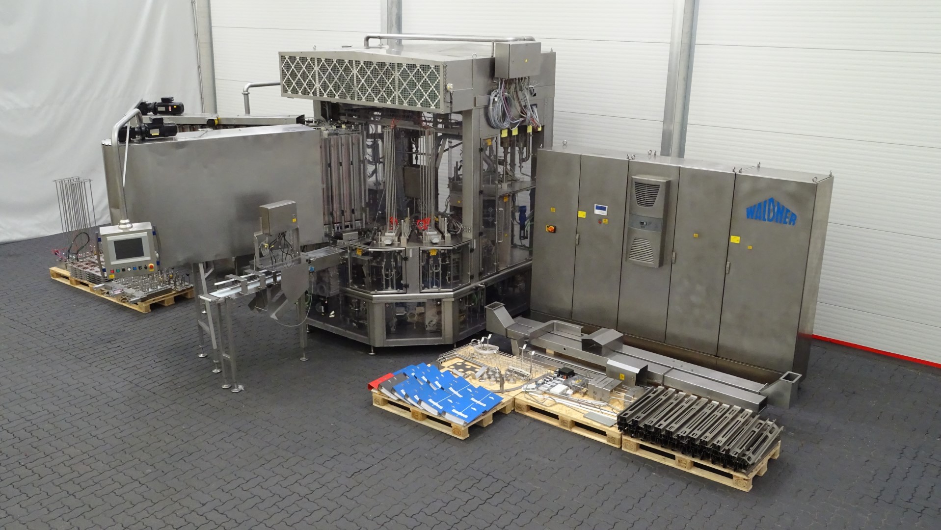 Used Aseptic cup filling, sealing and snap cap machine - Waldner Dosomat 16.6AS