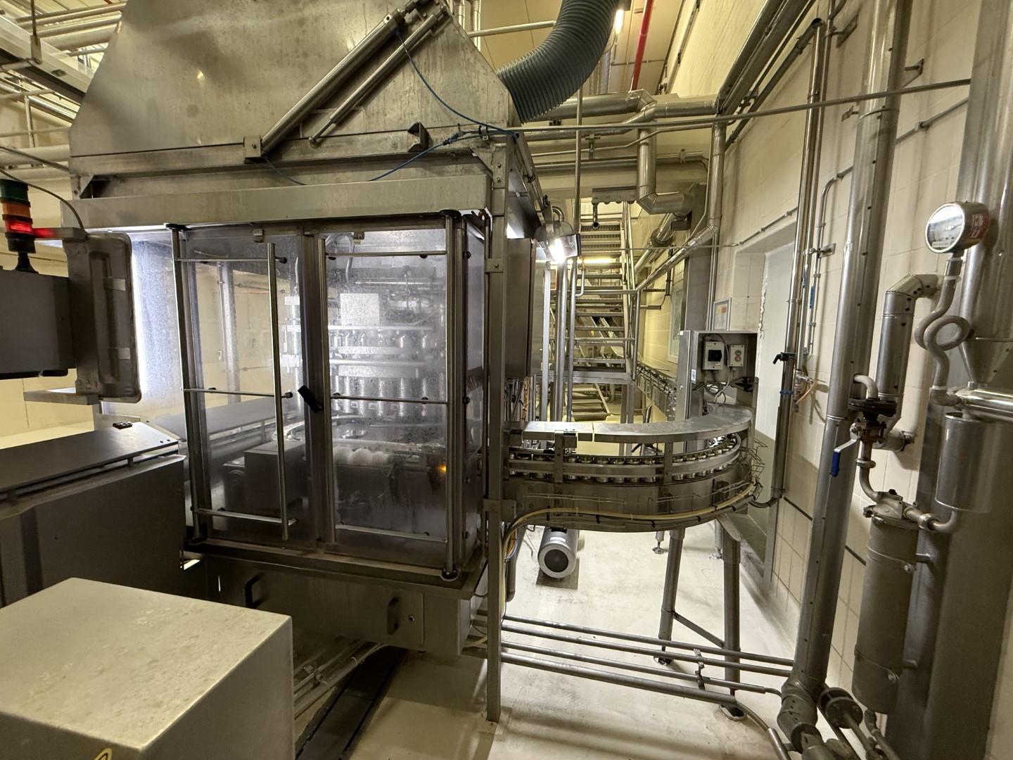 Used Complete can filling and closing line for liquids (nutrition) in 250 gram aluminium cans