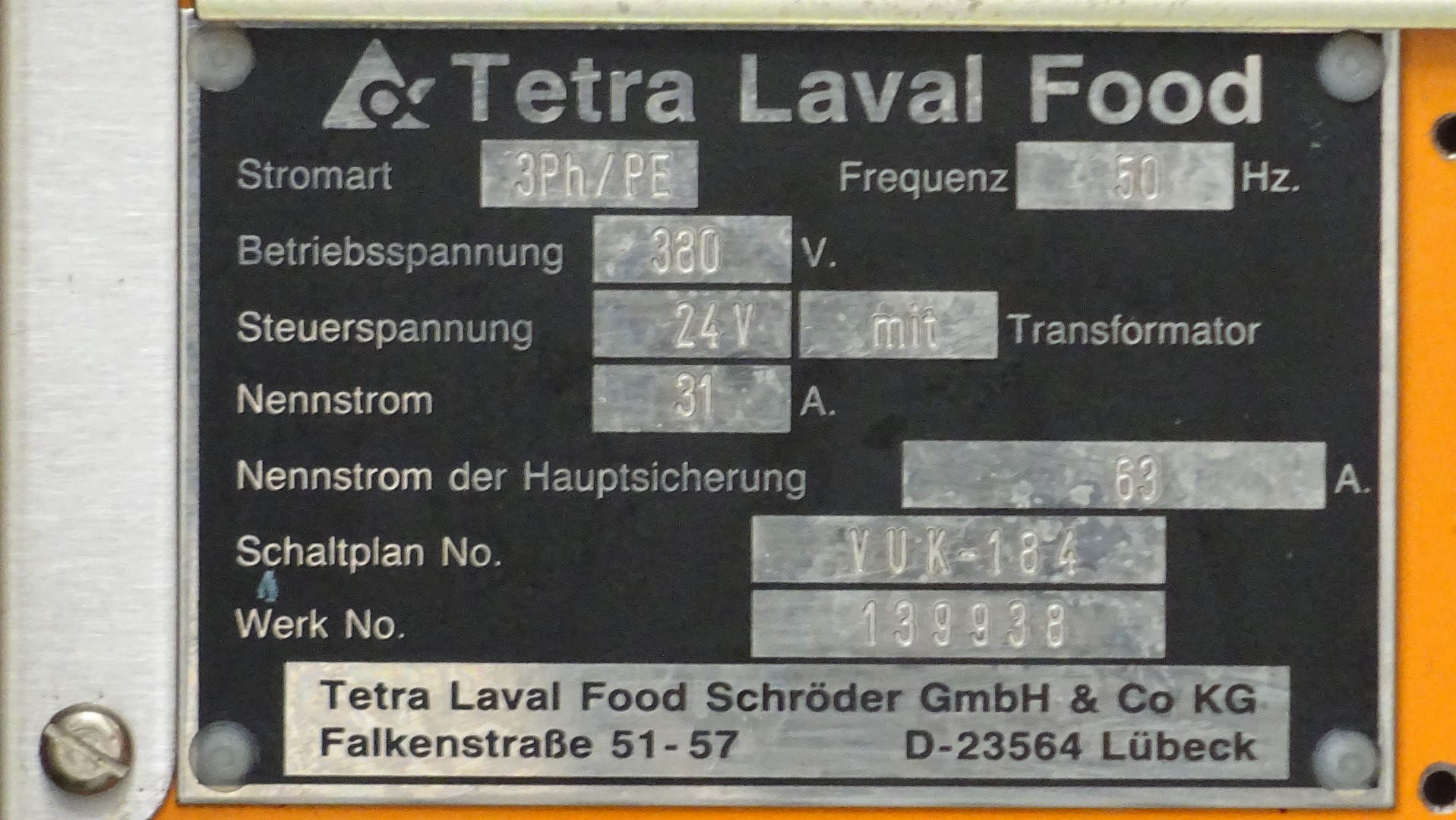 Used SSHE Pilot plant - Tetra Laval Food / Schröder GmbH & Co KG VWK01/60-400