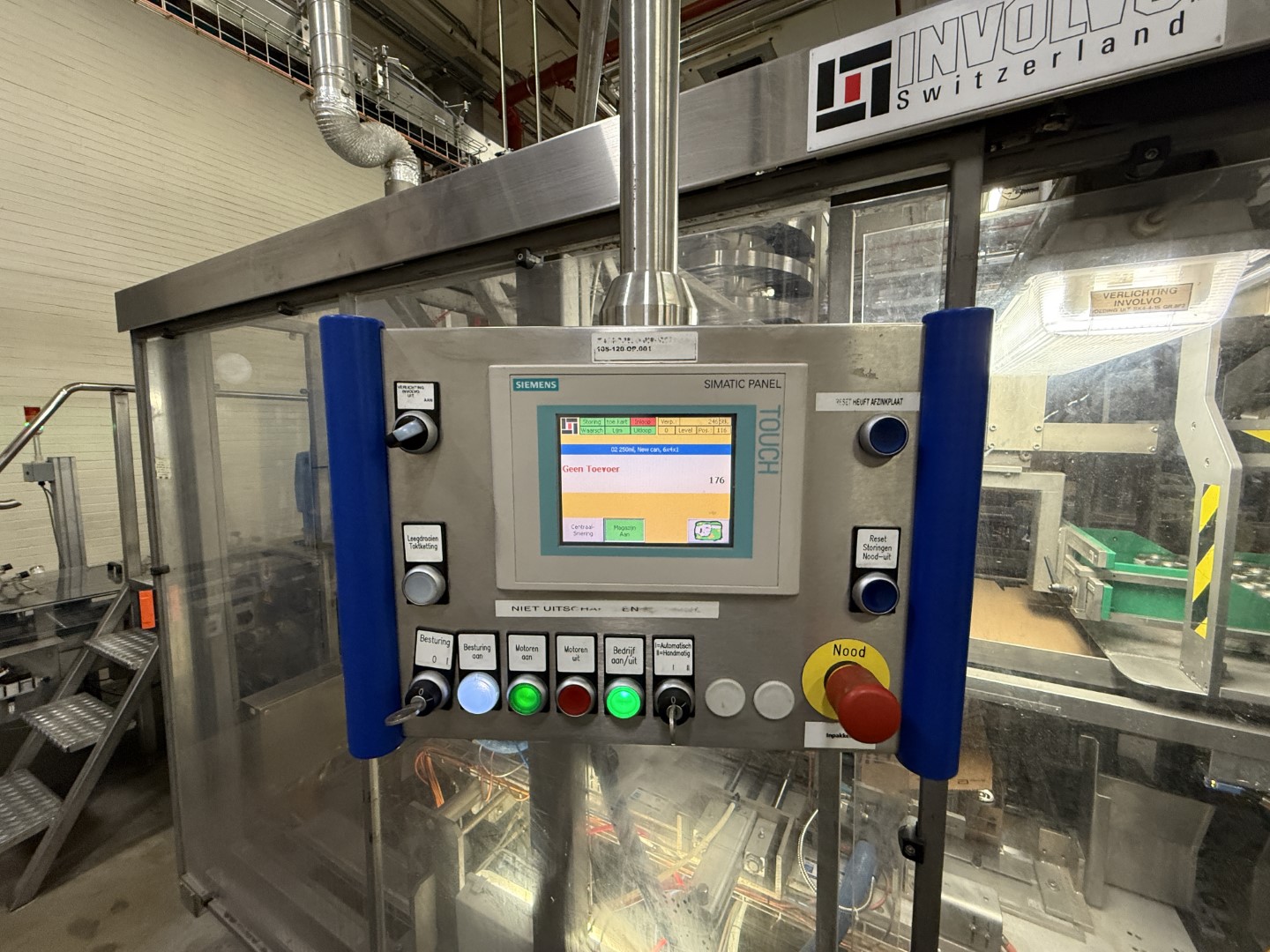 Used Complete can filling and closing line for liquids (nutrition) in 250 gram aluminium cans