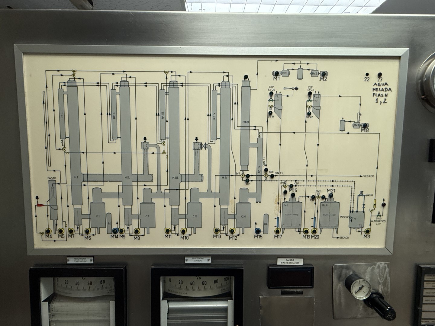 Used Complete GEA Niro Atomizer powder plant with 4-Effect TVR Evaporator, Spray Dryer, Fluidbed Dryer, Cyrstallisation tanks and filling station