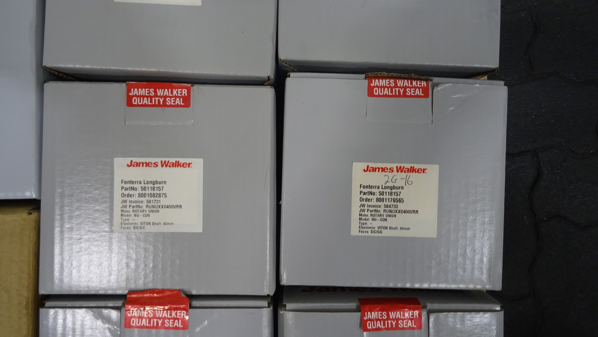 Used Unused James Walker spare parts