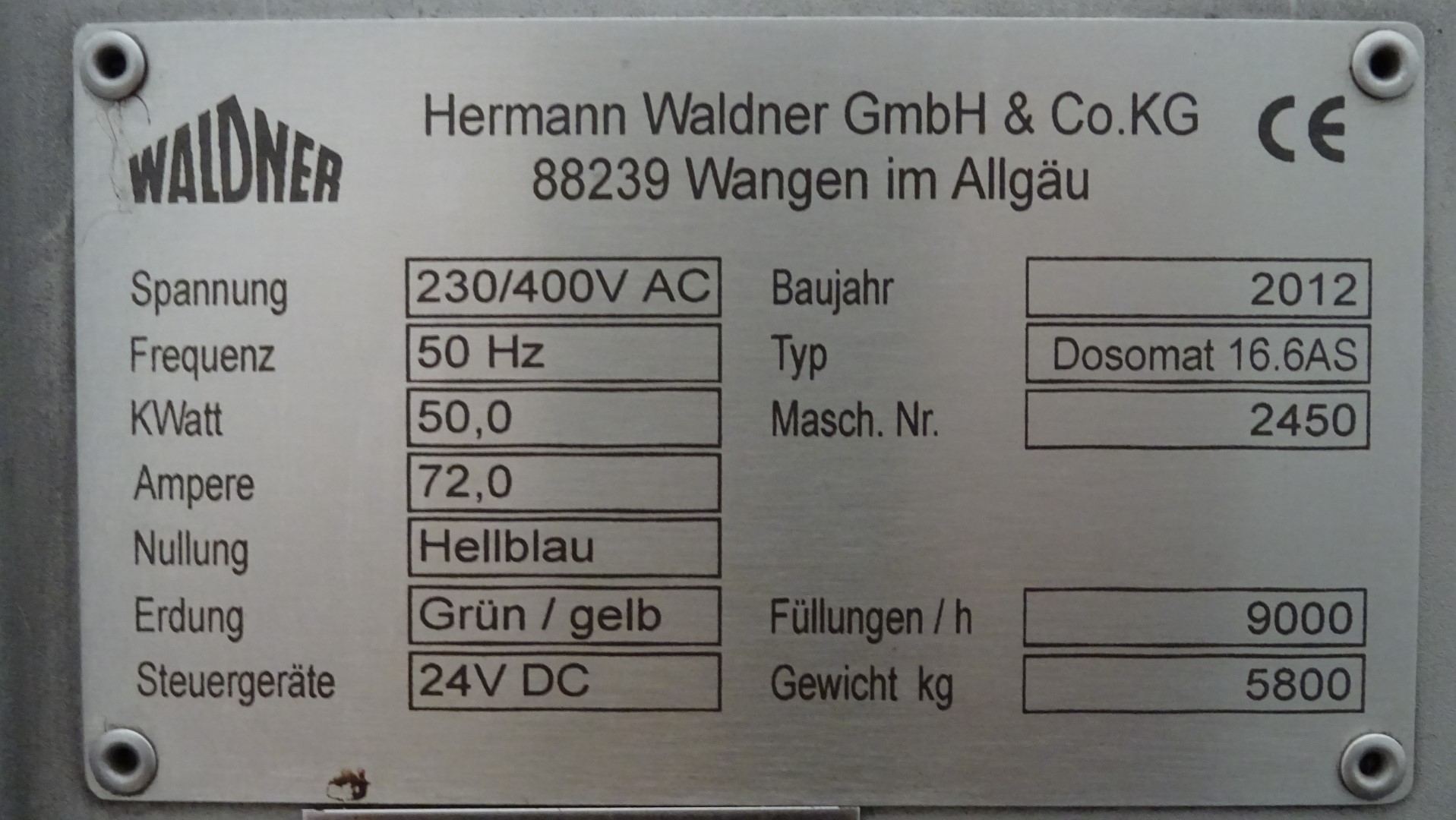 Used Aseptic cup filling, sealing and snap cap machine - Waldner Dosomat 16.6AS