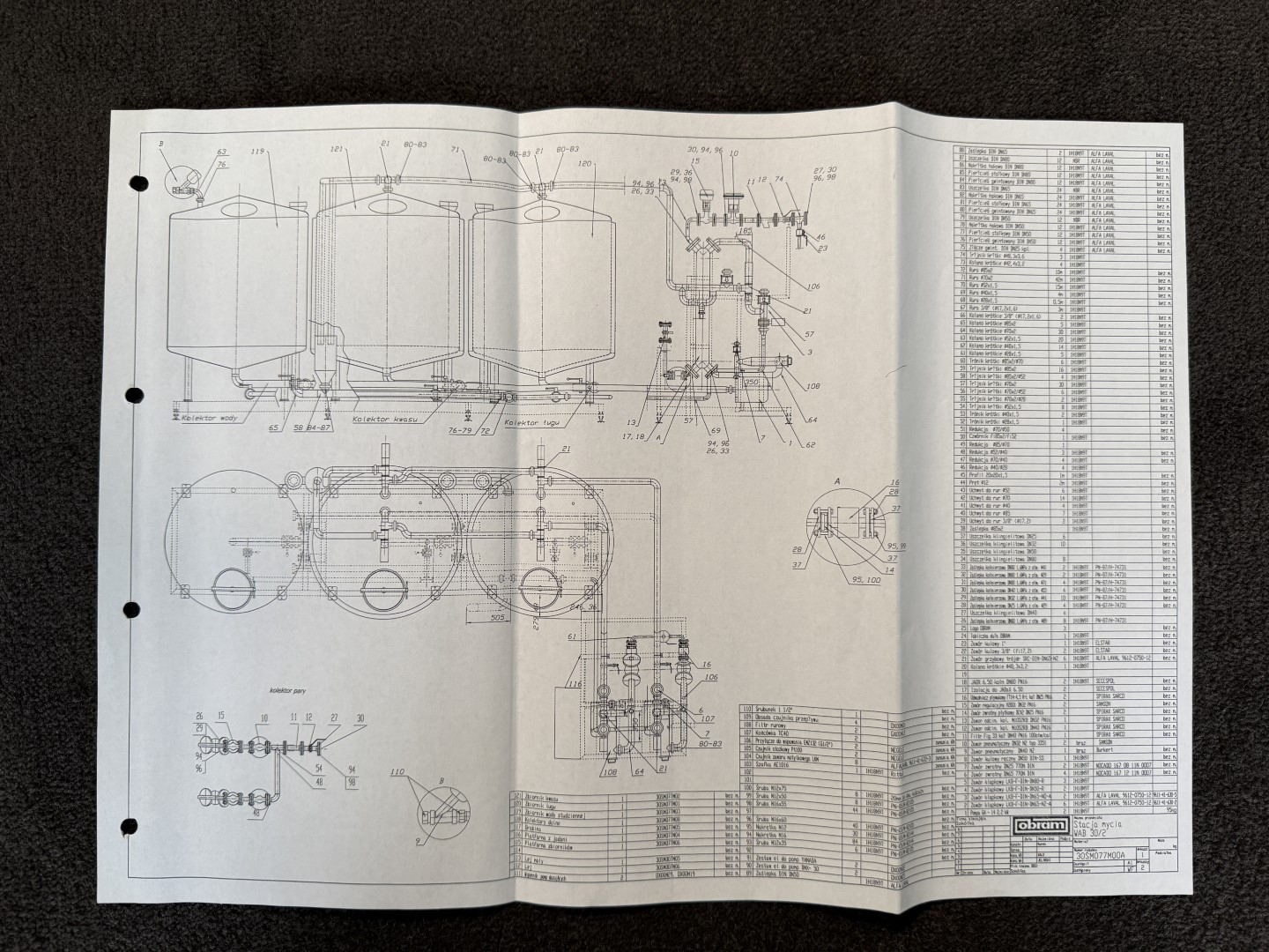 Used Complete 2-Lane CIP Unit with 3 Tanks - Obram WAB - 30/2