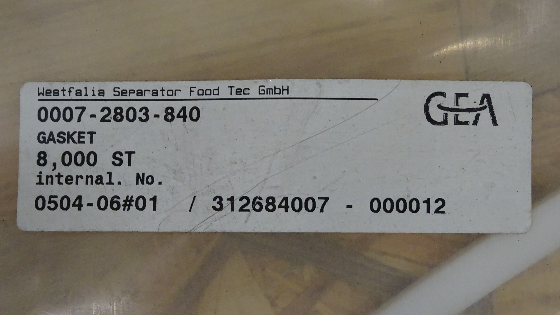 Used Separator Gaskets / Dichtring for GEA Westfalia separators (MSA 170 / MSB 200 / CNB 215 / CND 215)