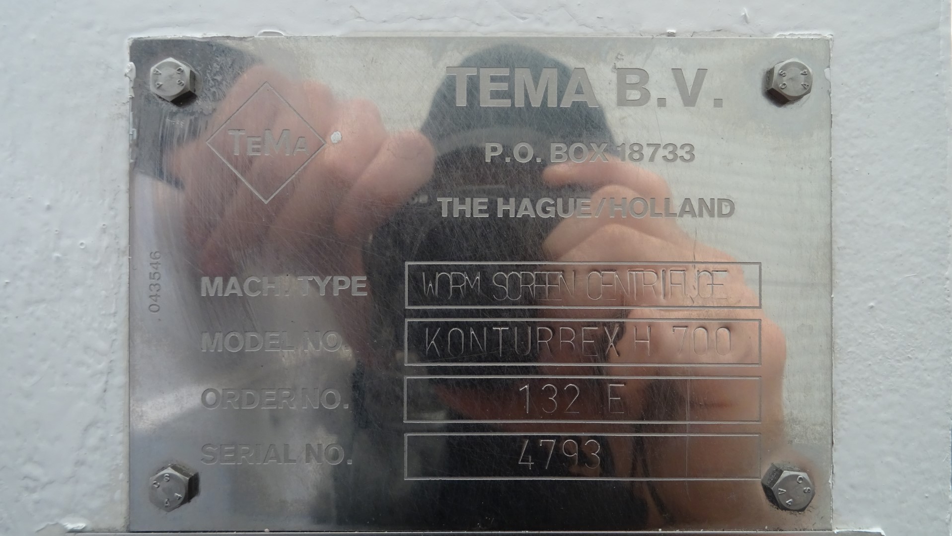 Used Worm Screen Centrifuge - Siebtechnik / Tema Conturbex H-700