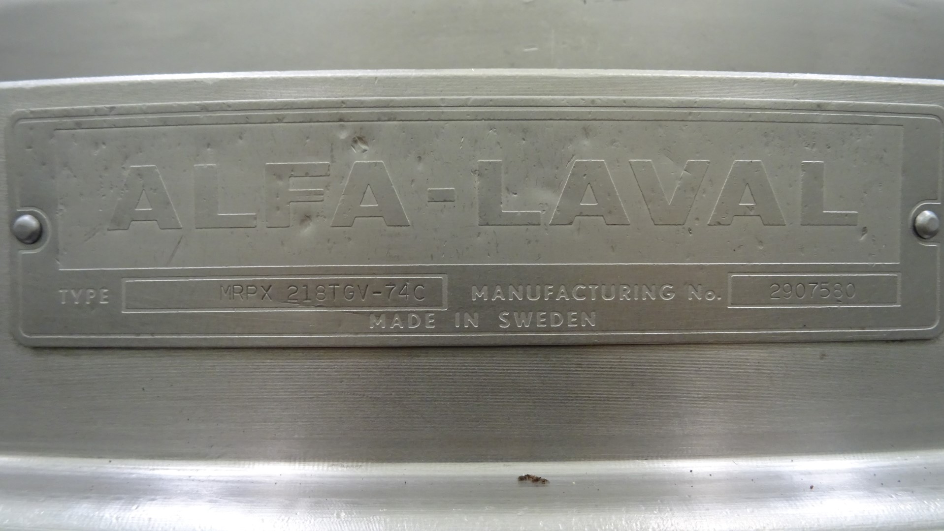 Used Cream Separator Alfa Laval MRPX 218 TGV-74C
