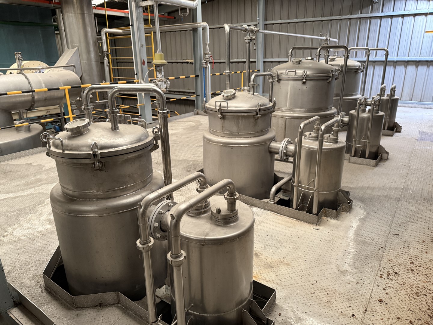 Used Complete GEA Niro Atomizer powder plant with 4-Effect TVR Evaporator, Spray Dryer, Fluidbed Dryer, Cyrstallisation tanks and filling station
