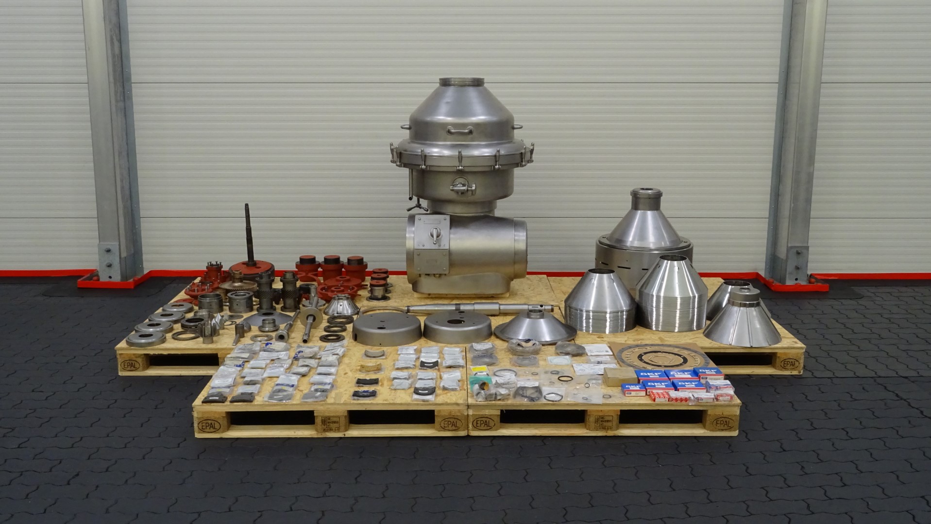 Used Incomplete Cream Separator Alfa Laval MRPX 214-74T with bowl and spare parts