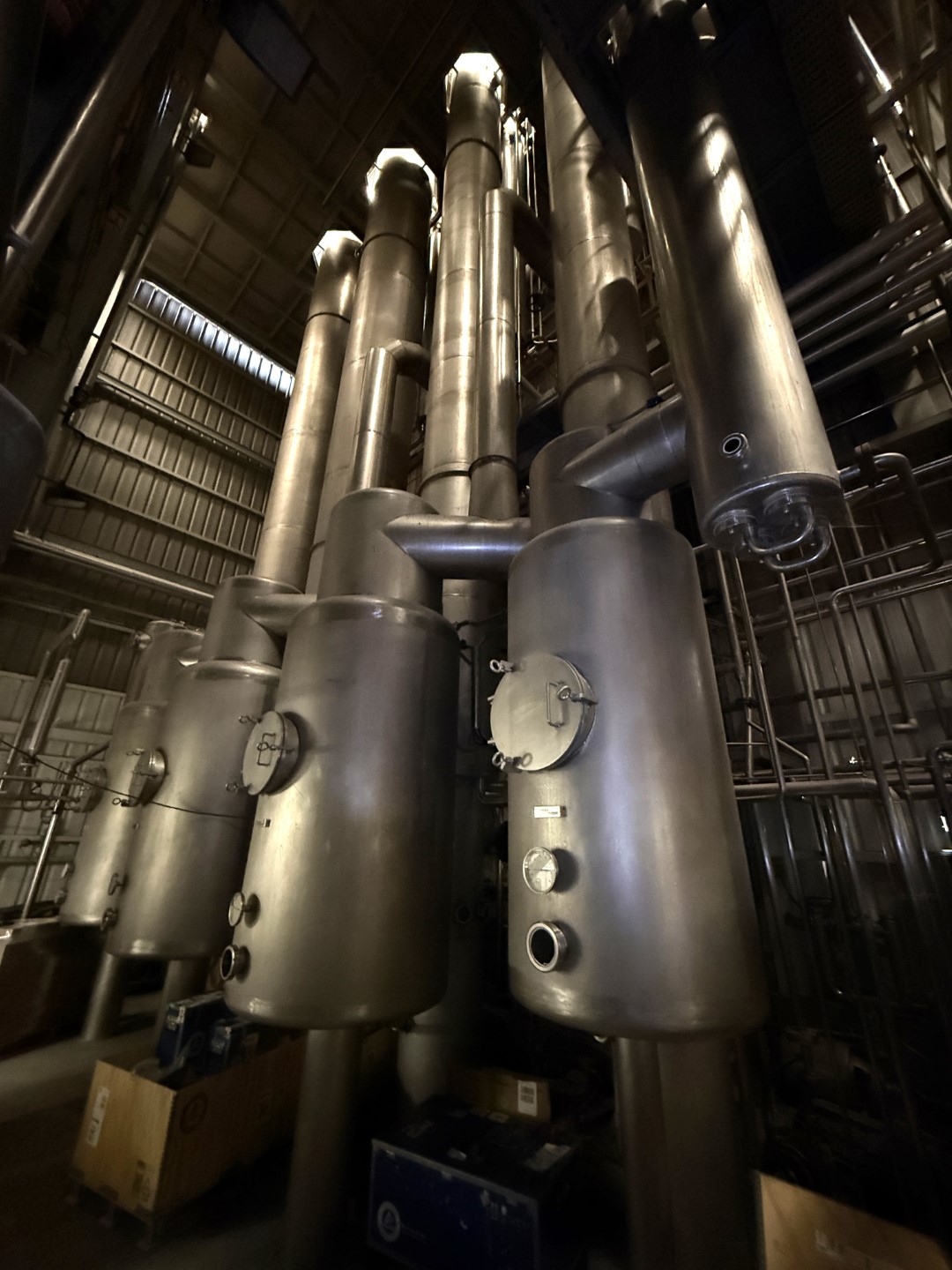 Used Complete GEA Niro Atomizer powder plant with 4-Effect TVR Evaporator, Spray Dryer, Fluidbed Dryer, Cyrstallisation tanks and filling station