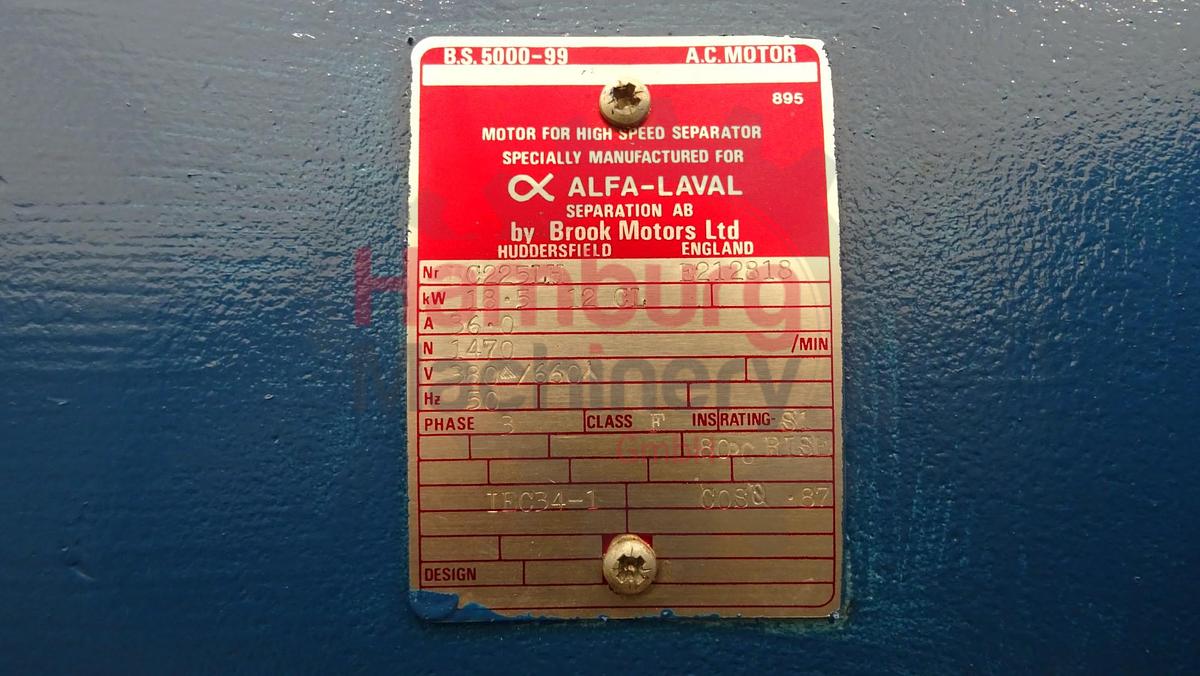 Used Sold Cream Separator Alfa Laval HMRPX 614 HGV-74C-50 at