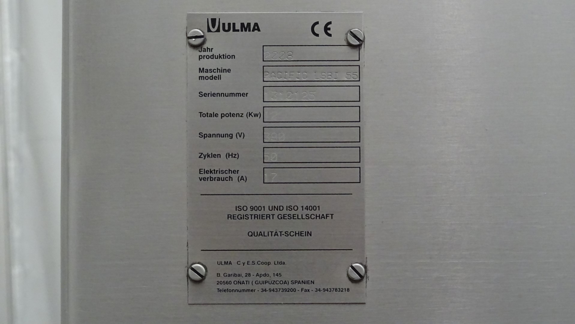 Used Horizontal Flow Wrapper - Ulma Pacific LSBI 55