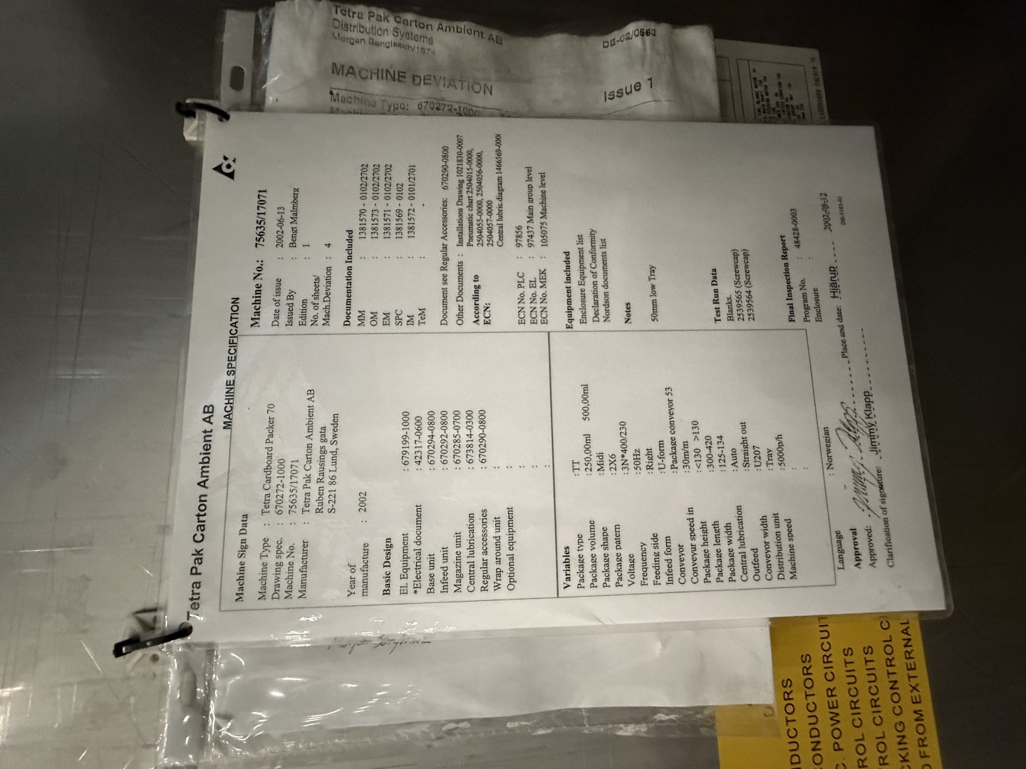 Used Cardboard Packer - Tetra Pak Tetra Cardboard Packer 70 (TCP 70)