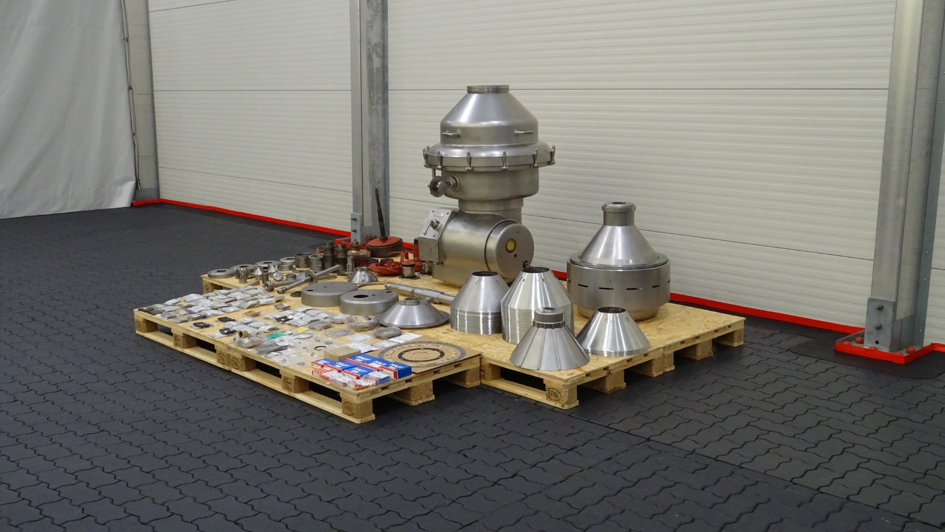 Used Incomplete Cream Separator Alfa Laval MRPX 214-74T with bowl and spare parts