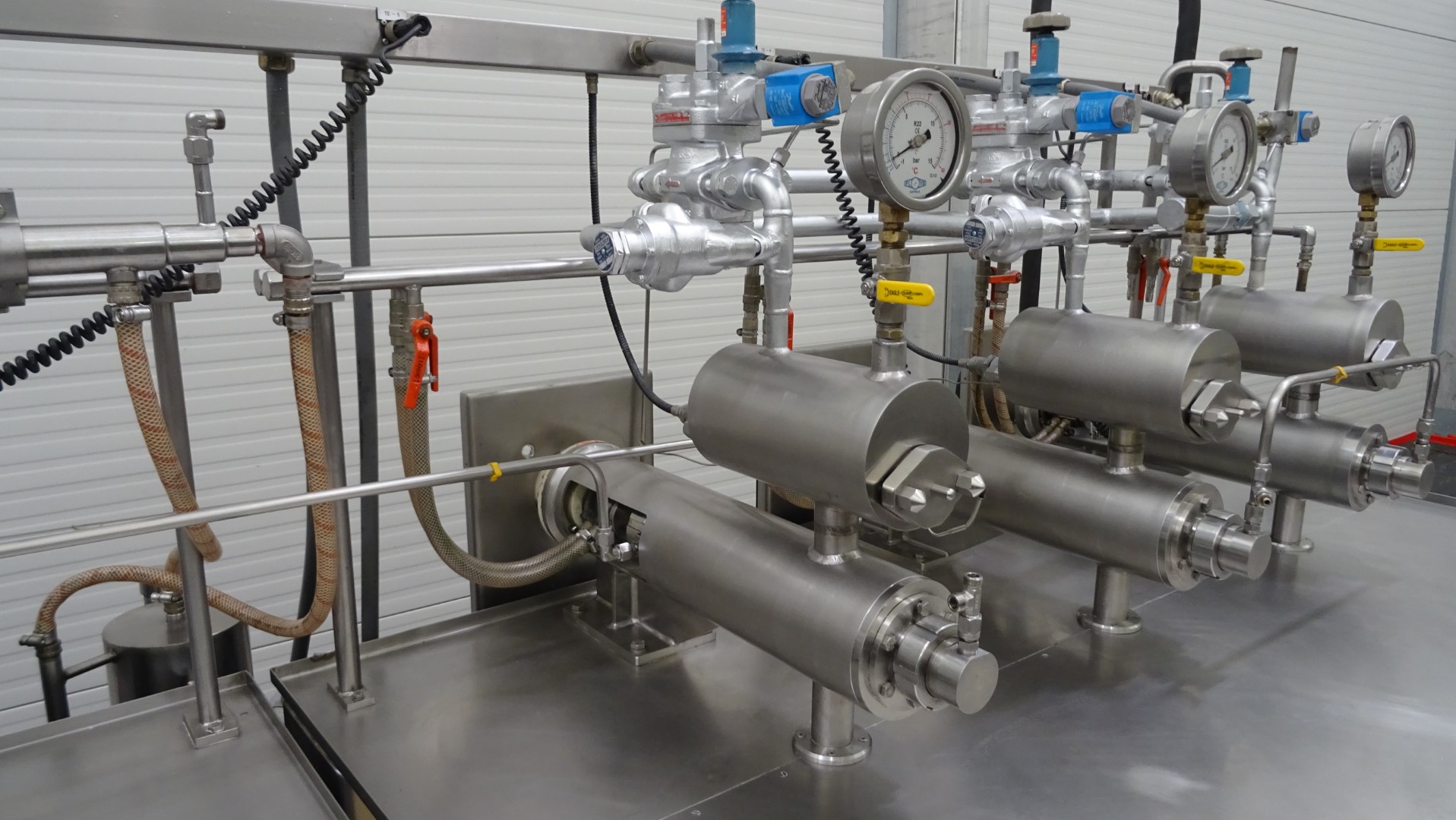 Used Margarine Pilot Plant - Gerstenberg & Agger HP Pump + Perfector 3x57 + Pin rotor + Inverter and Cooling Unit R22