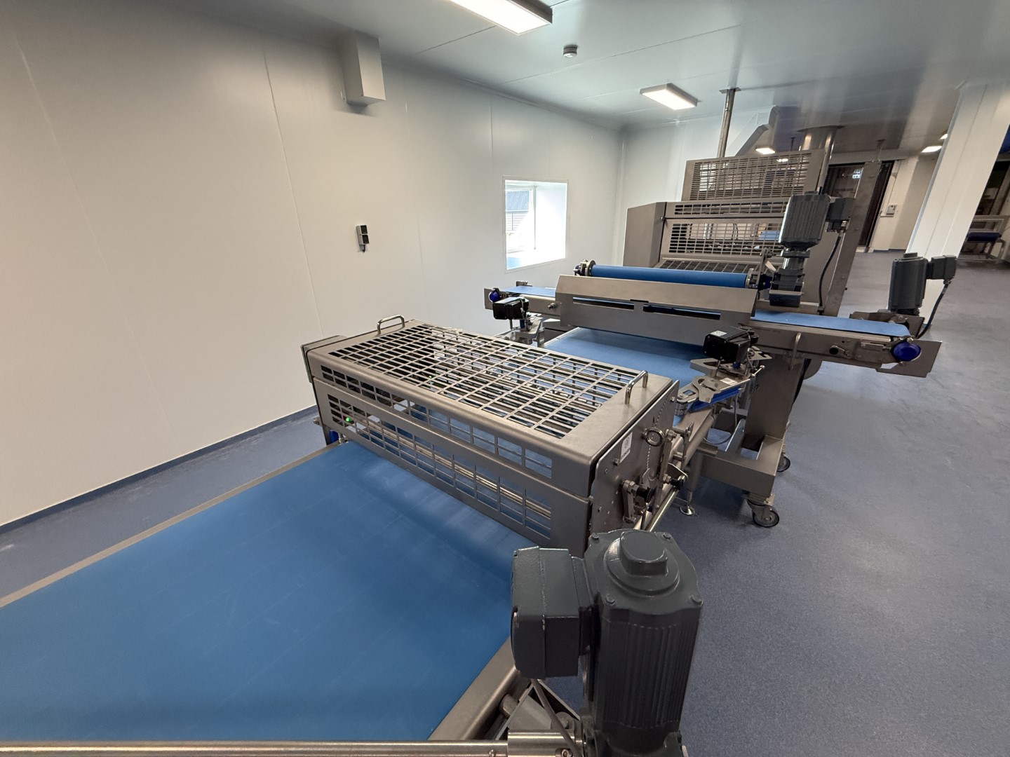 Used Dough processing / rollout line - Rademaker sheeting line with universal line and Packo nitrogen freezer