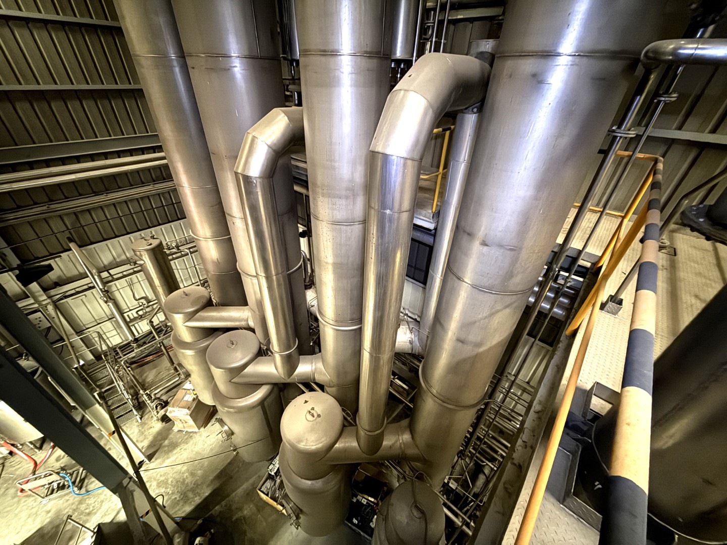 Used Complete GEA Niro Atomizer powder plant with 4-Effect TVR Evaporator, Spray Dryer, Fluidbed Dryer, Cyrstallisation tanks and filling station