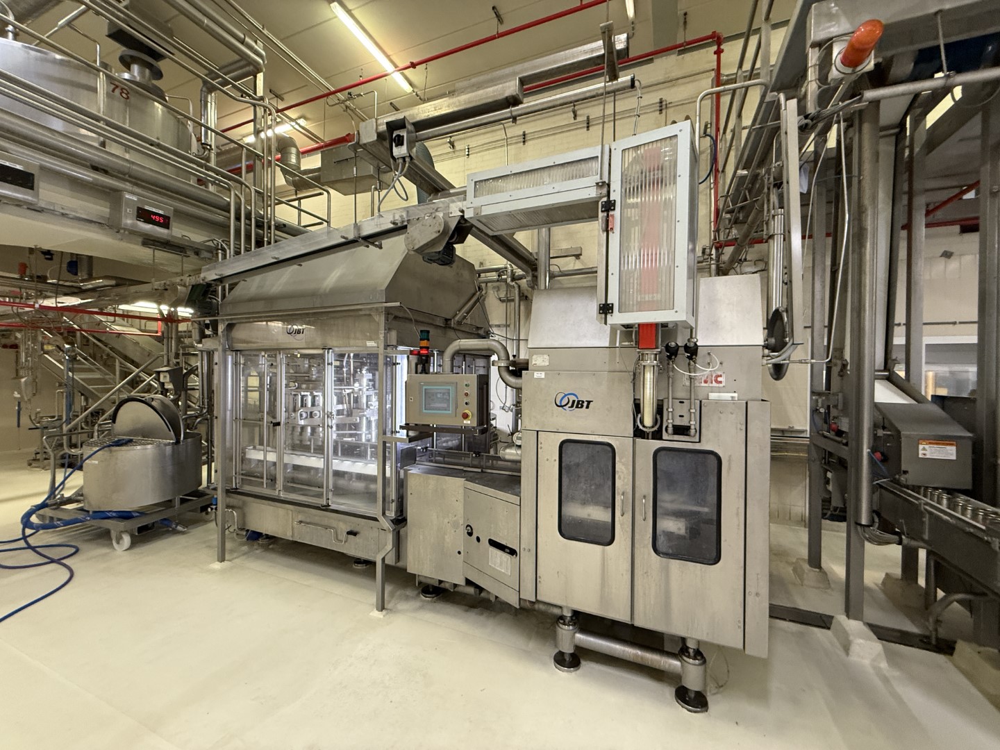 Used Complete can filling and closing line for liquids (nutrition) in 250 gram aluminium cans