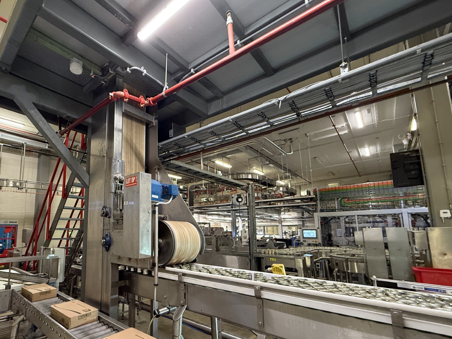 Used Complete can filling and closing line for liquids (nutrition) in 250 gram aluminium cans