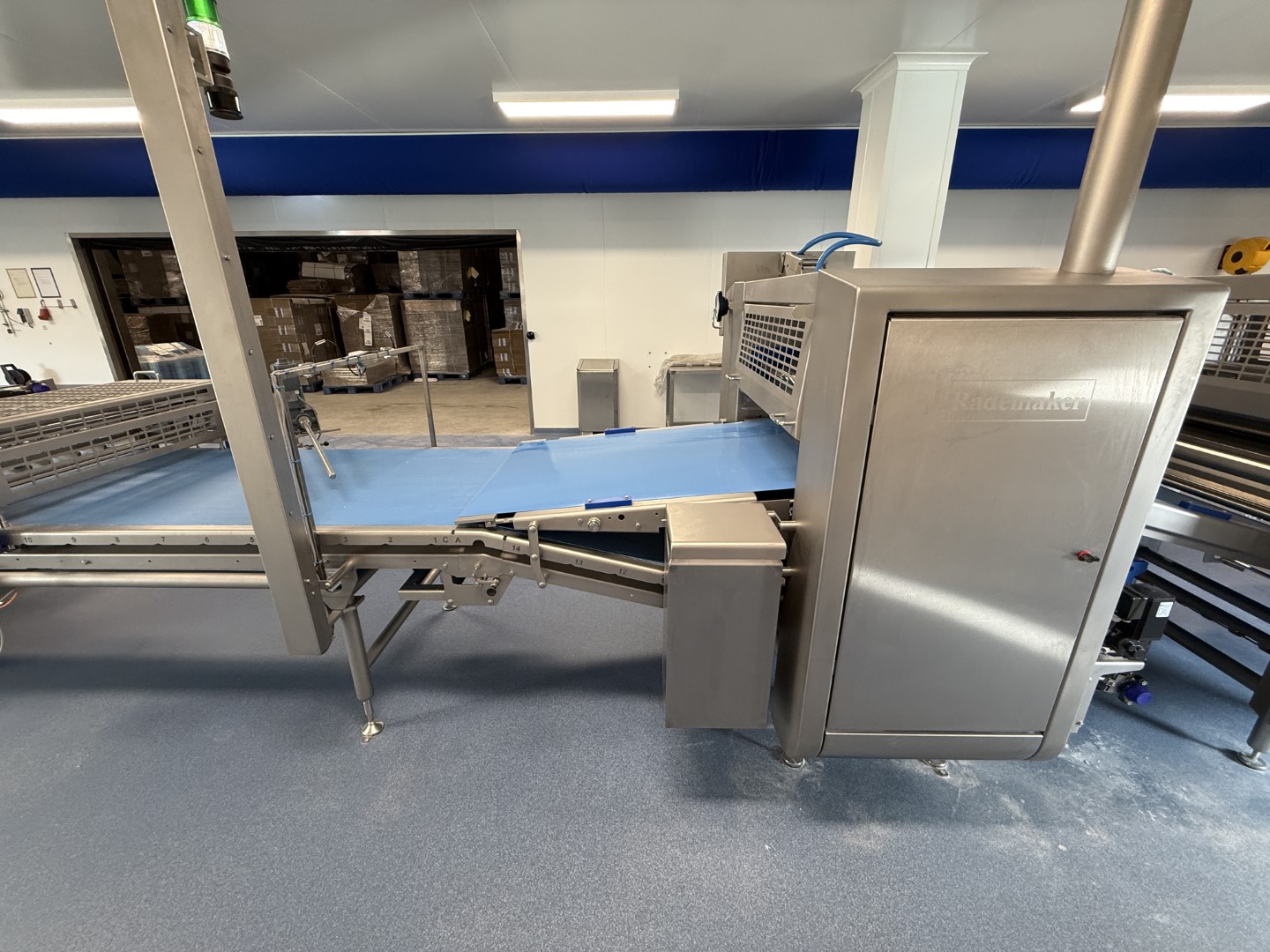 Used Dough processing / rollout line - Rademaker sheeting line with universal line and Packo nitrogen freezer