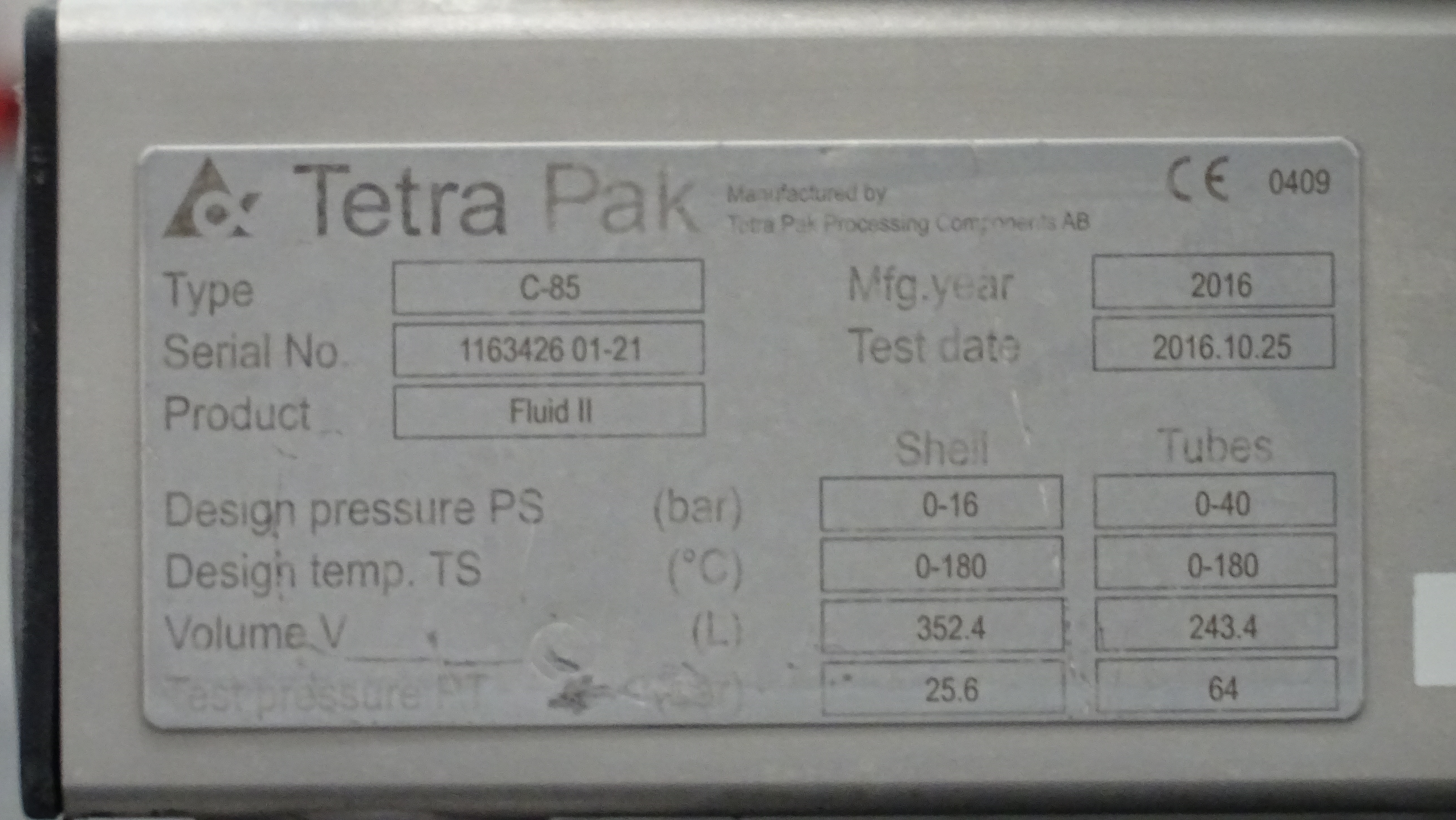 Used Tetra Pak ​​​​​​​​​​​​Tetra Therm Aseptic VTIS line with Tetra Alex TA400 homogeniser