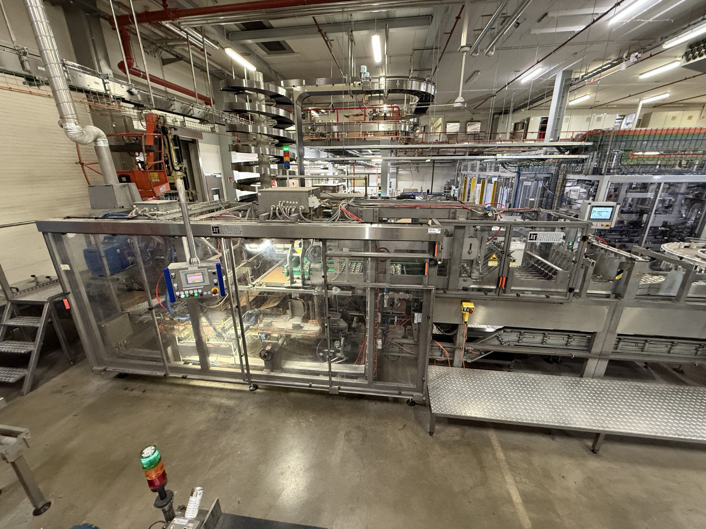 Used Complete can filling and closing line for liquids (nutrition) in 250 gram aluminium cans