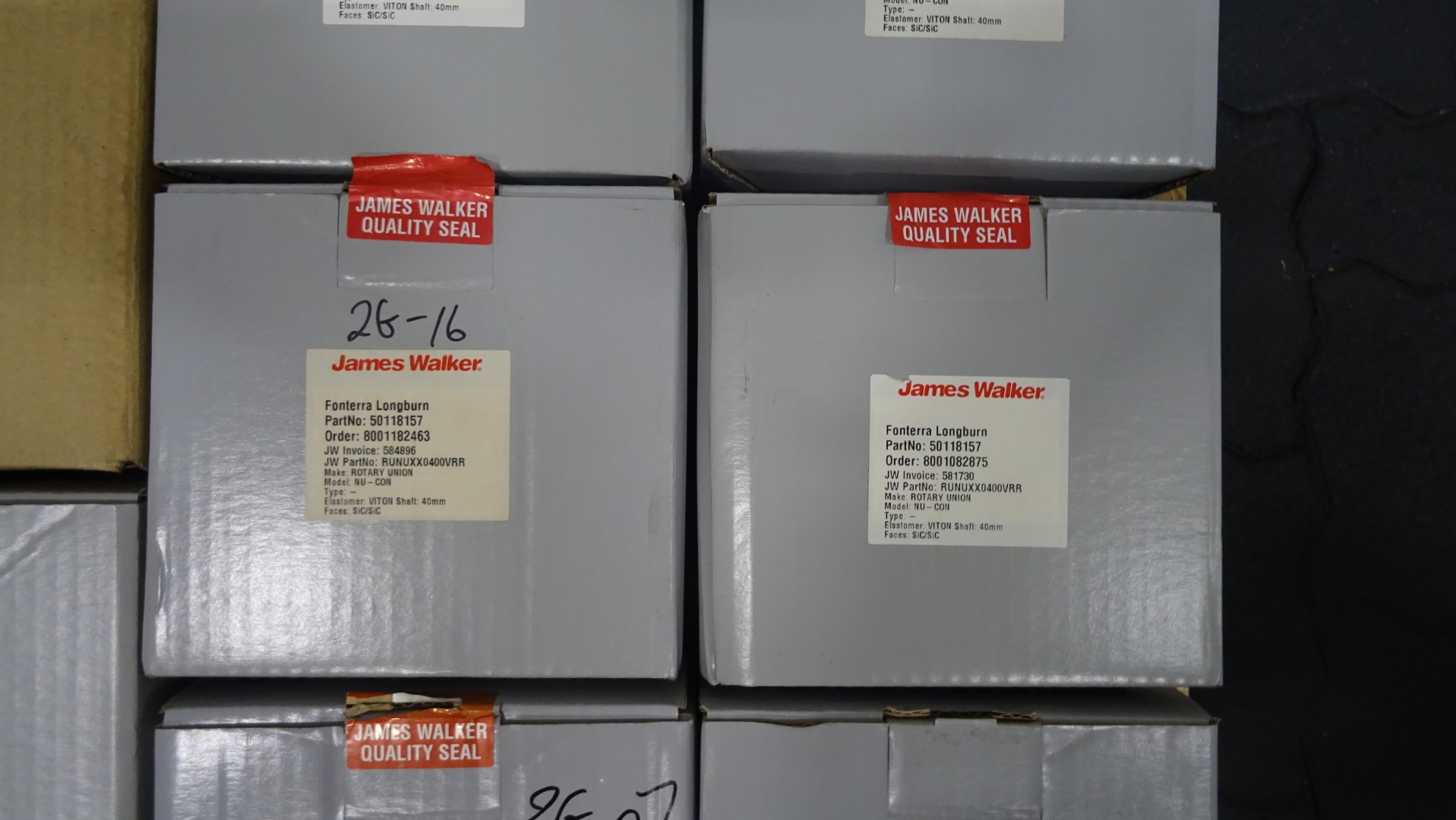 Used Unused James Walker spare parts