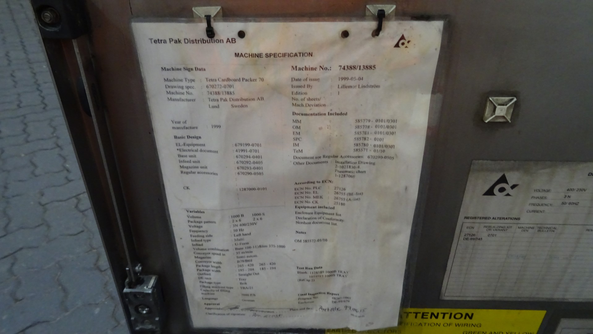 Used Cardboard Packer - Tetra Pak Tetra Cardboard Packer 70 (TCP 70)