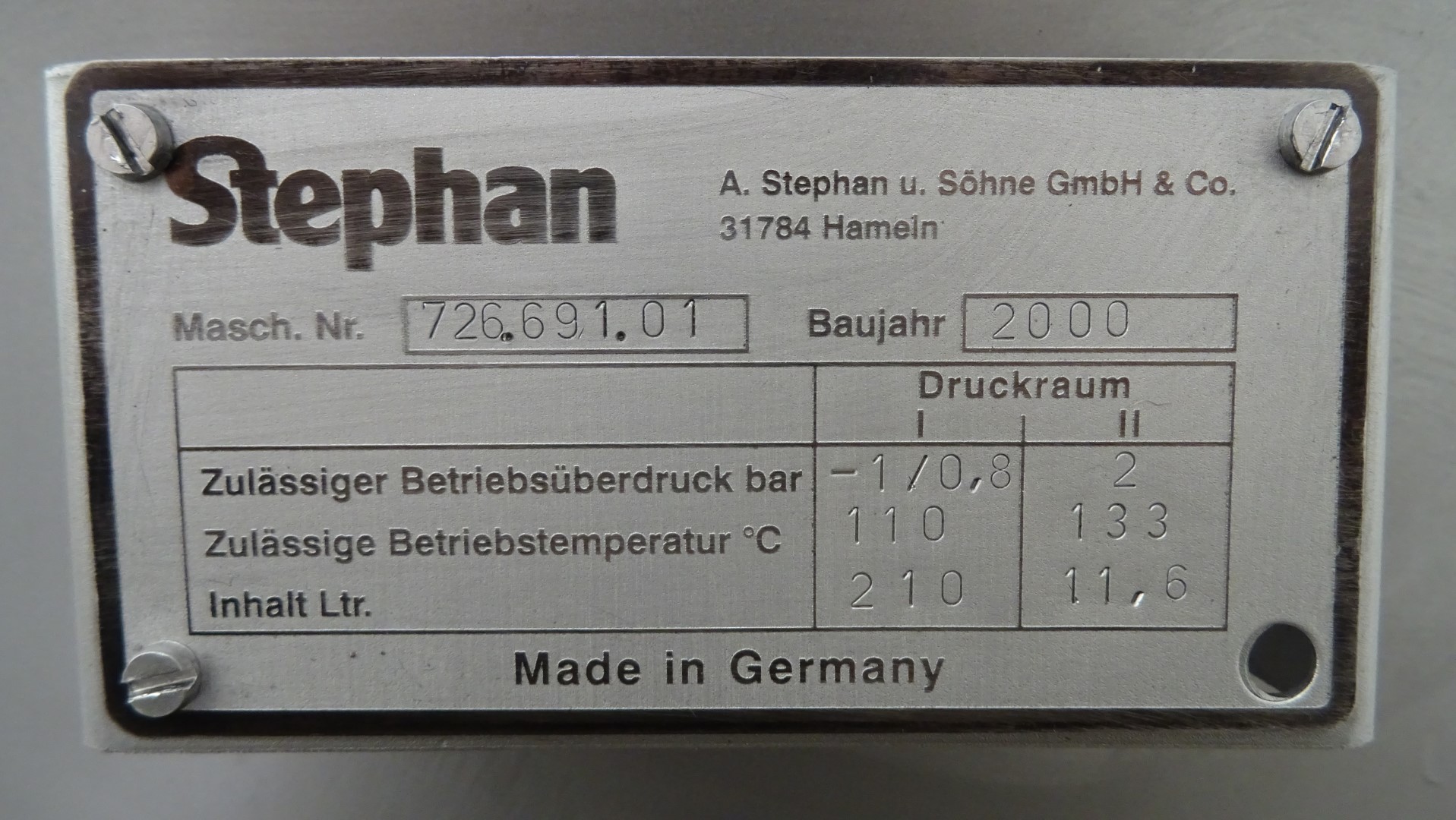 Used Universal Machine Stephan UM/SK 150