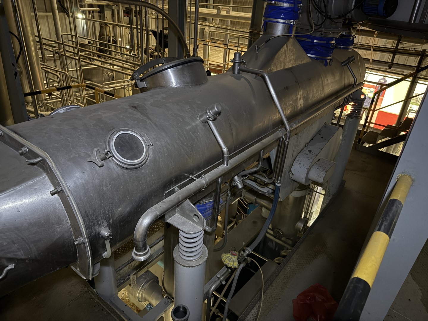 Used Complete GEA Niro Atomizer powder plant with 4-Effect TVR Evaporator, Spray Dryer, Fluidbed Dryer, Cyrstallisation tanks and filling station