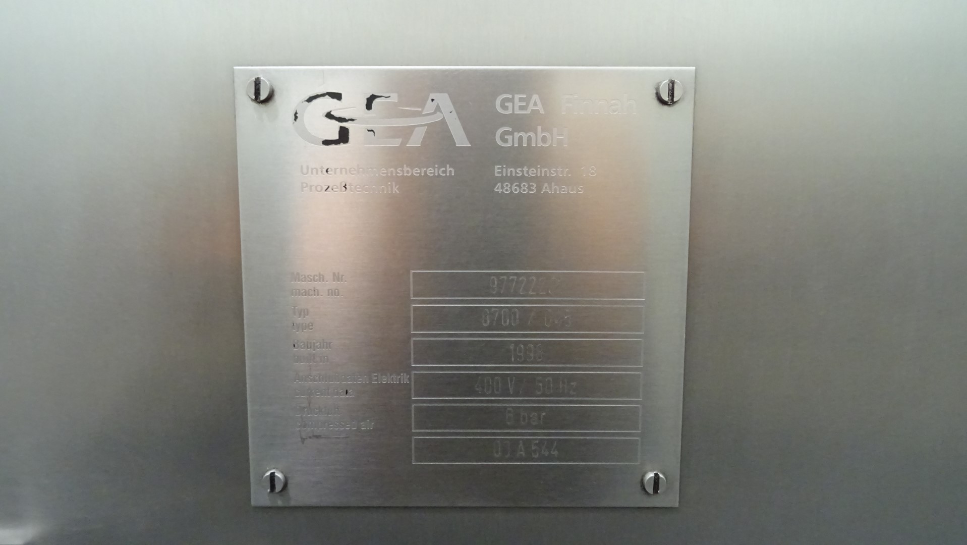 Used Thermisation unit for Creme fraiche / mesophiles 10% - GEA Finnah 6700/045