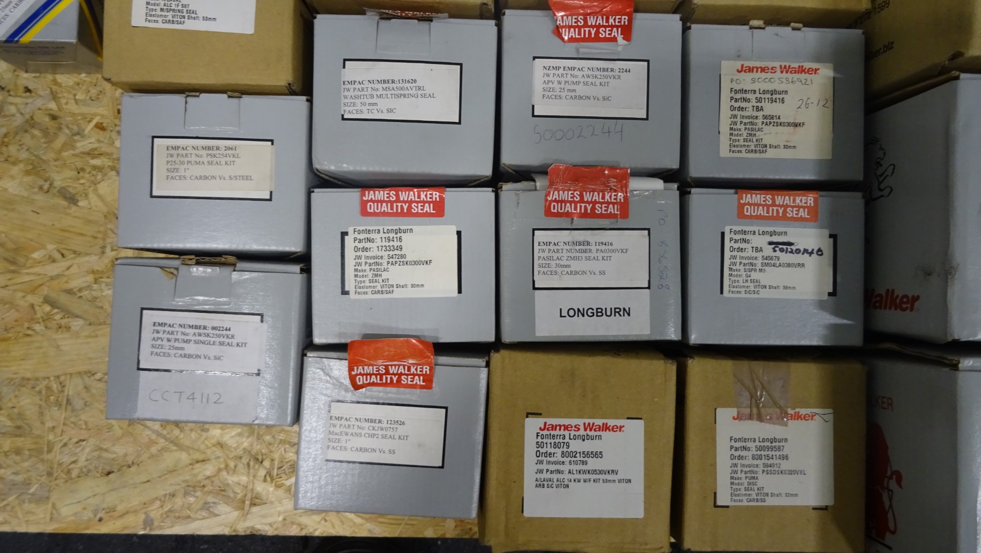 Used Unused James Walker spare parts