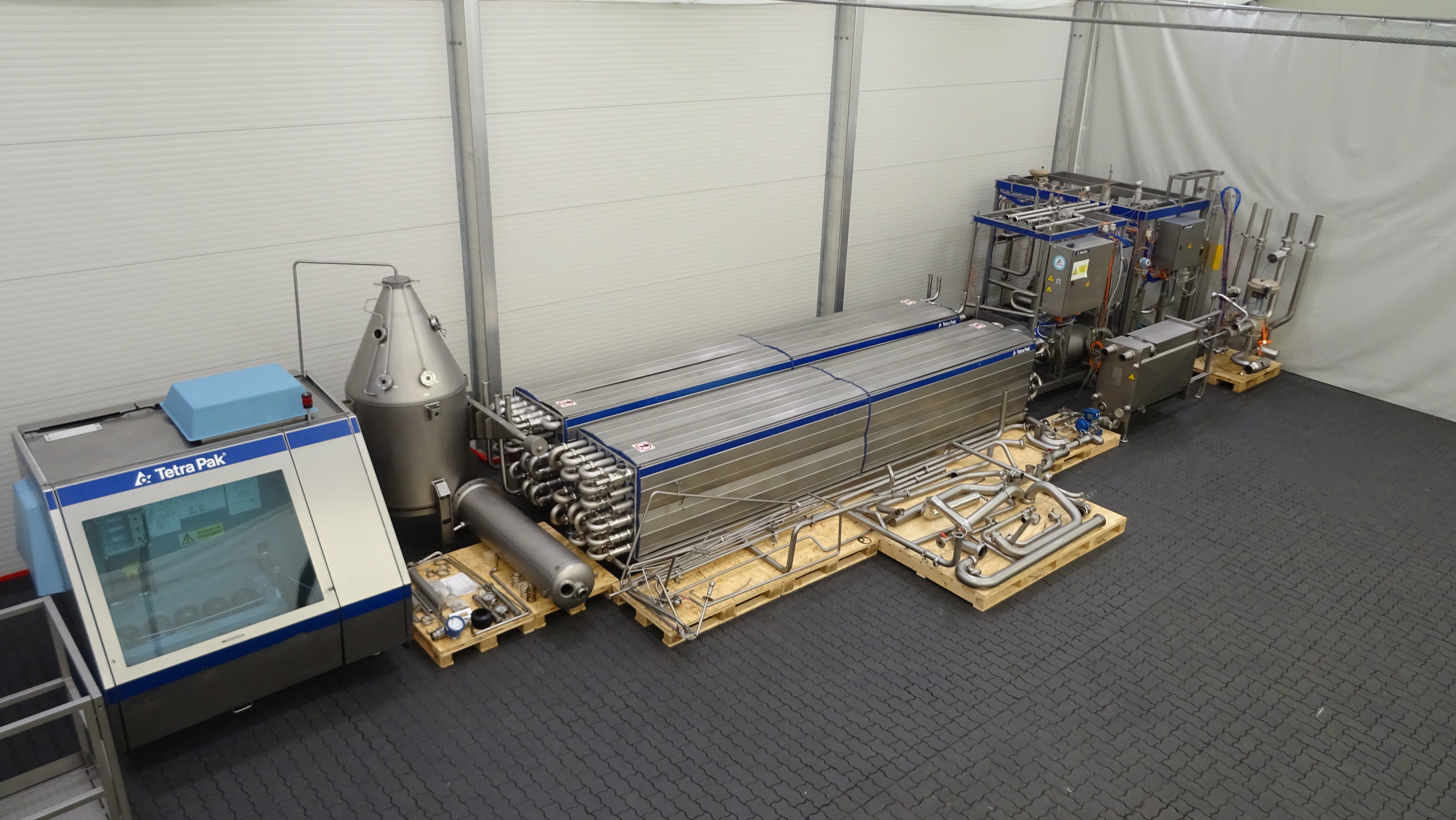 Used Tetra Pak ​​​​​​​​​​​​Tetra Therm Aseptic VTIS line with Tetra Alex TA400 homogeniser