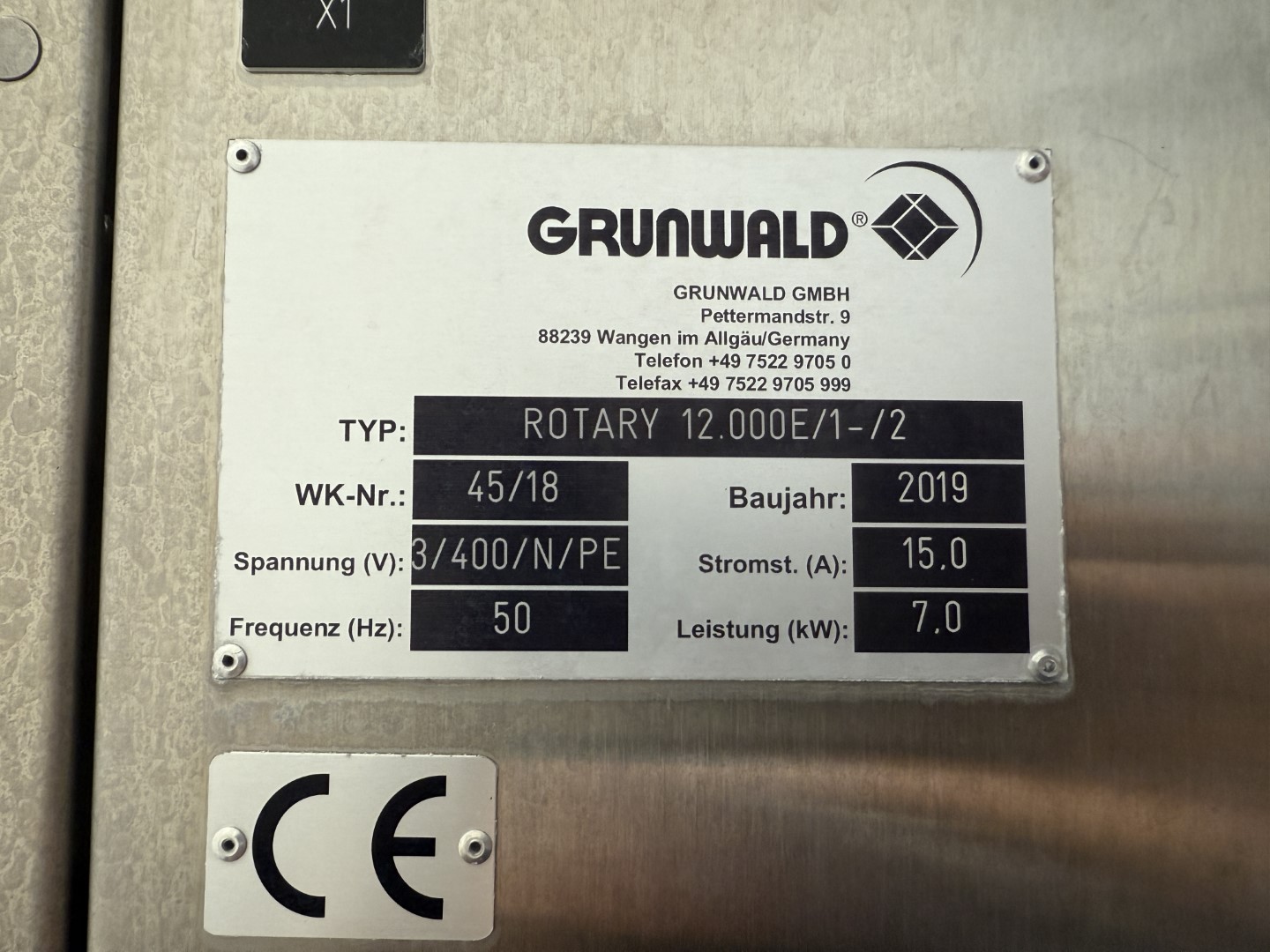 Used Cup filling and sealing machine Grunwald Rotary 12.000E/1-/2